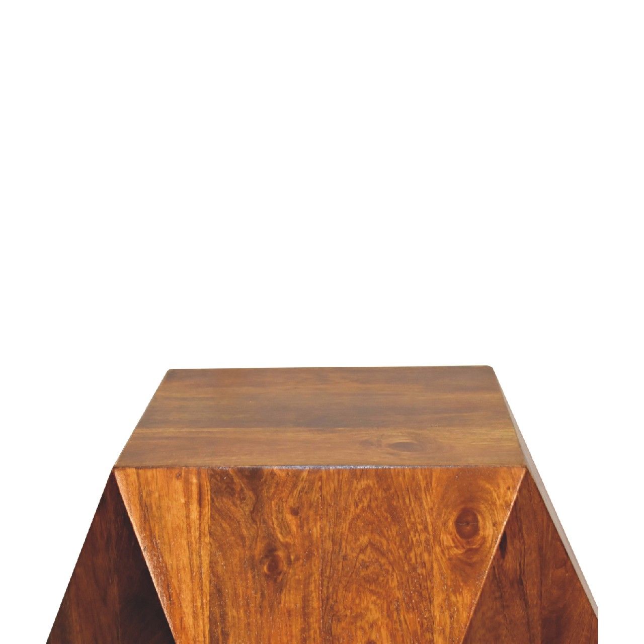 Abstract End Table - Chestnut