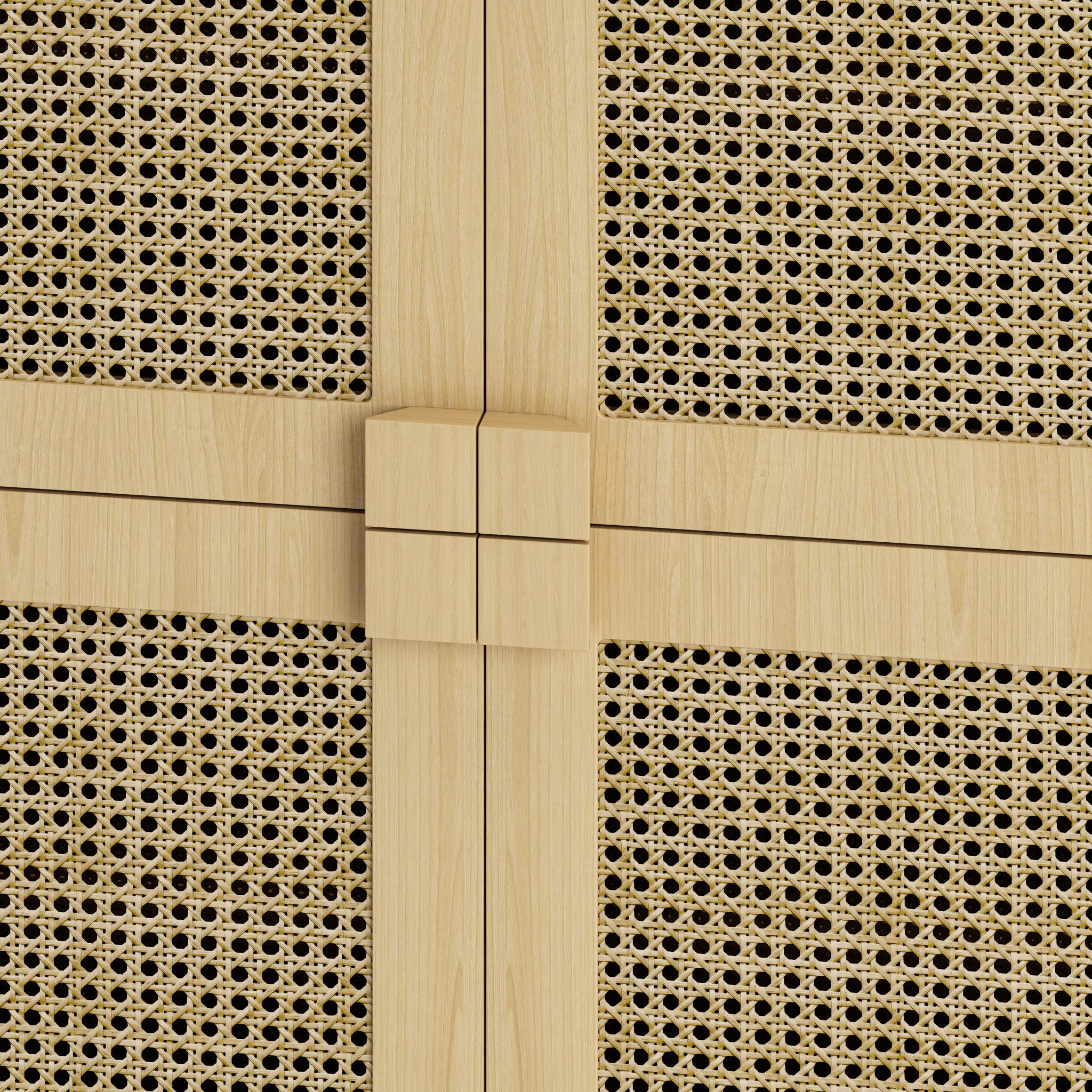 4 Door Storage Cabinet With 8 Shelves