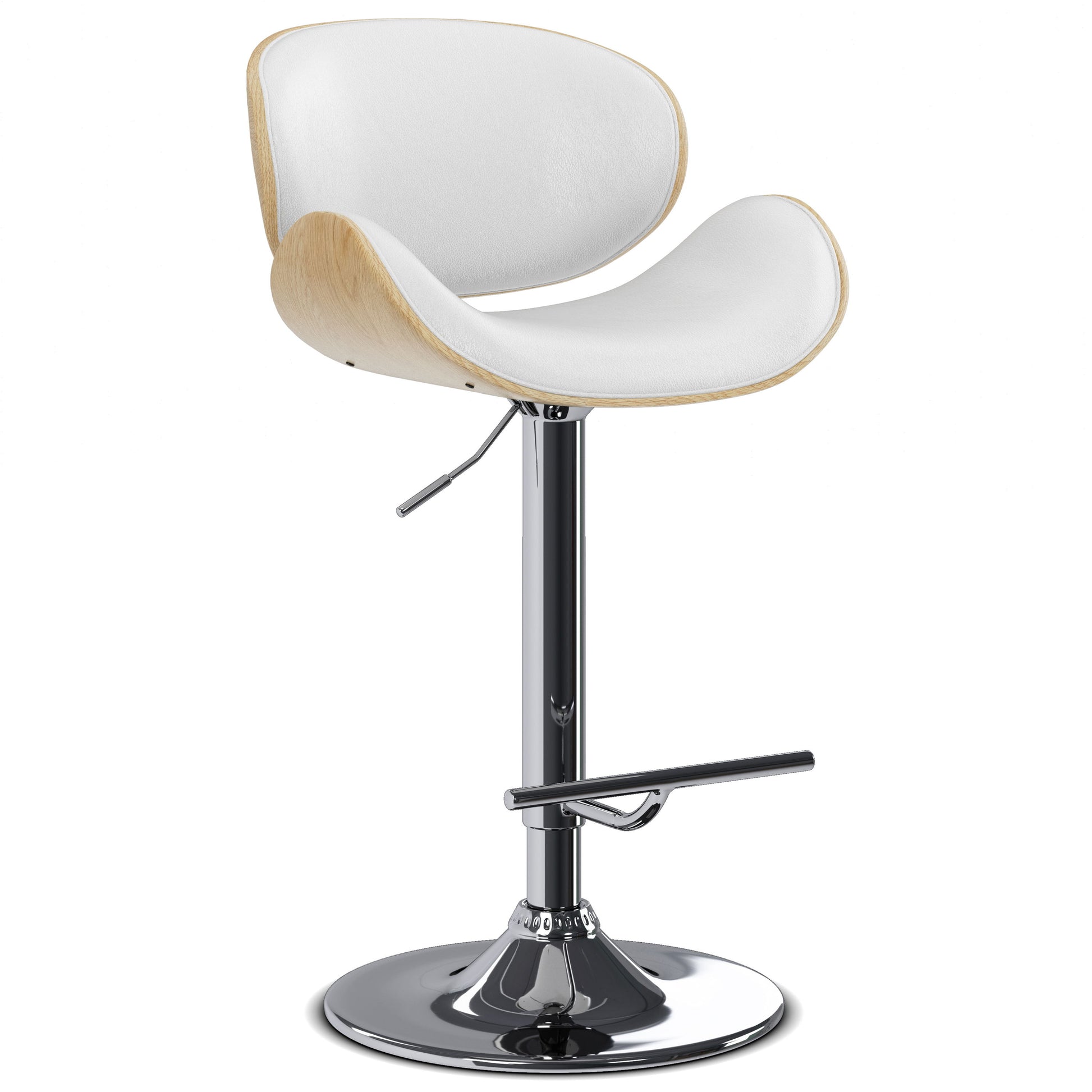 Marana - Handcrafted Bentwood Adjustable Swivel Bar Stool - Best Buy Furniture
