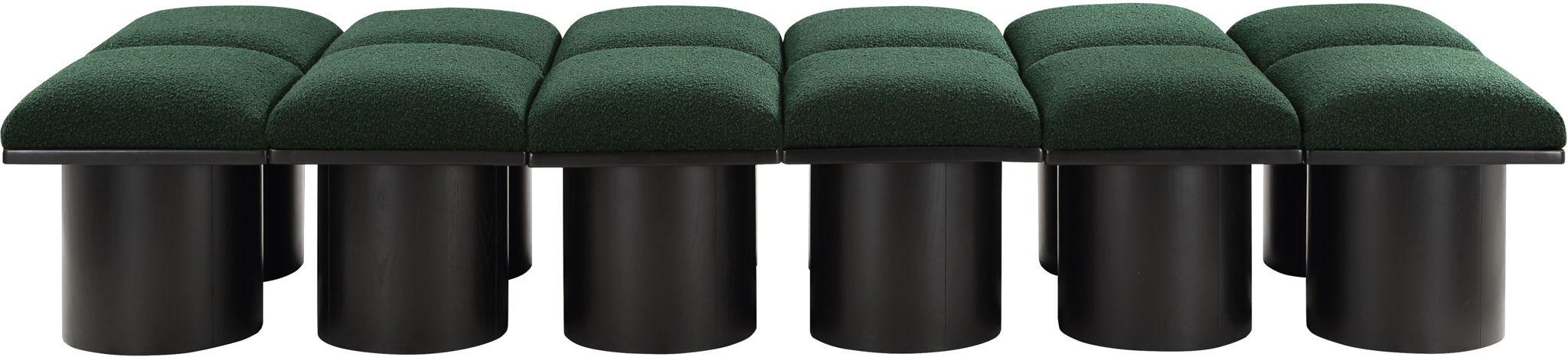 Pavilion - 12 Piece Modular Bench With Black Base