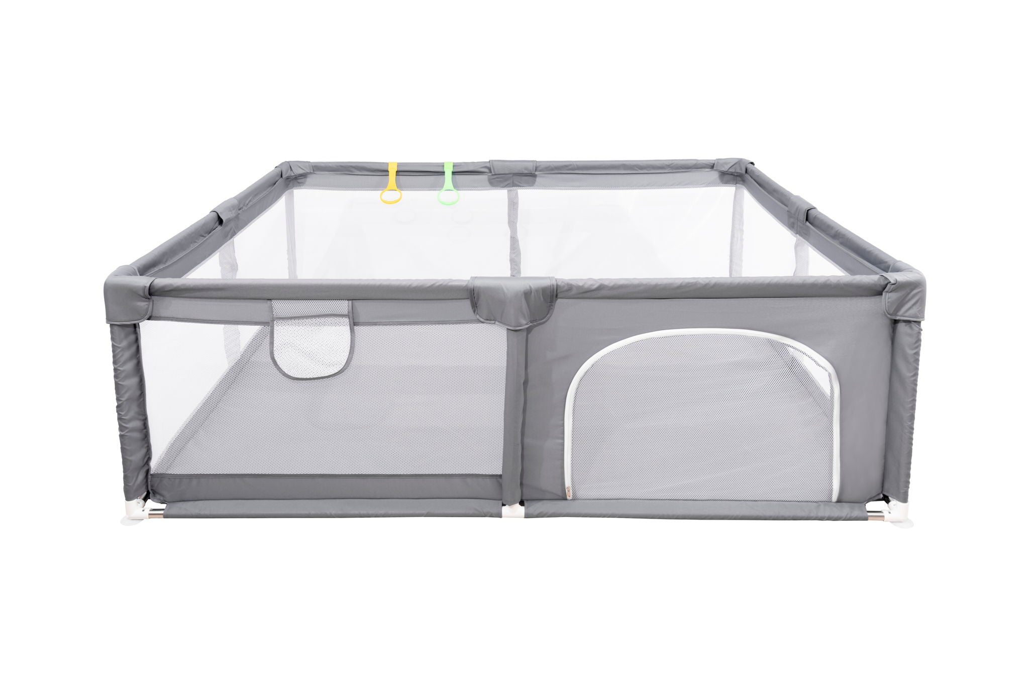 Fabric Baby Playpen, Baby Fence Play Area With Anti Slip Base - Gray - Best Buy Furniture