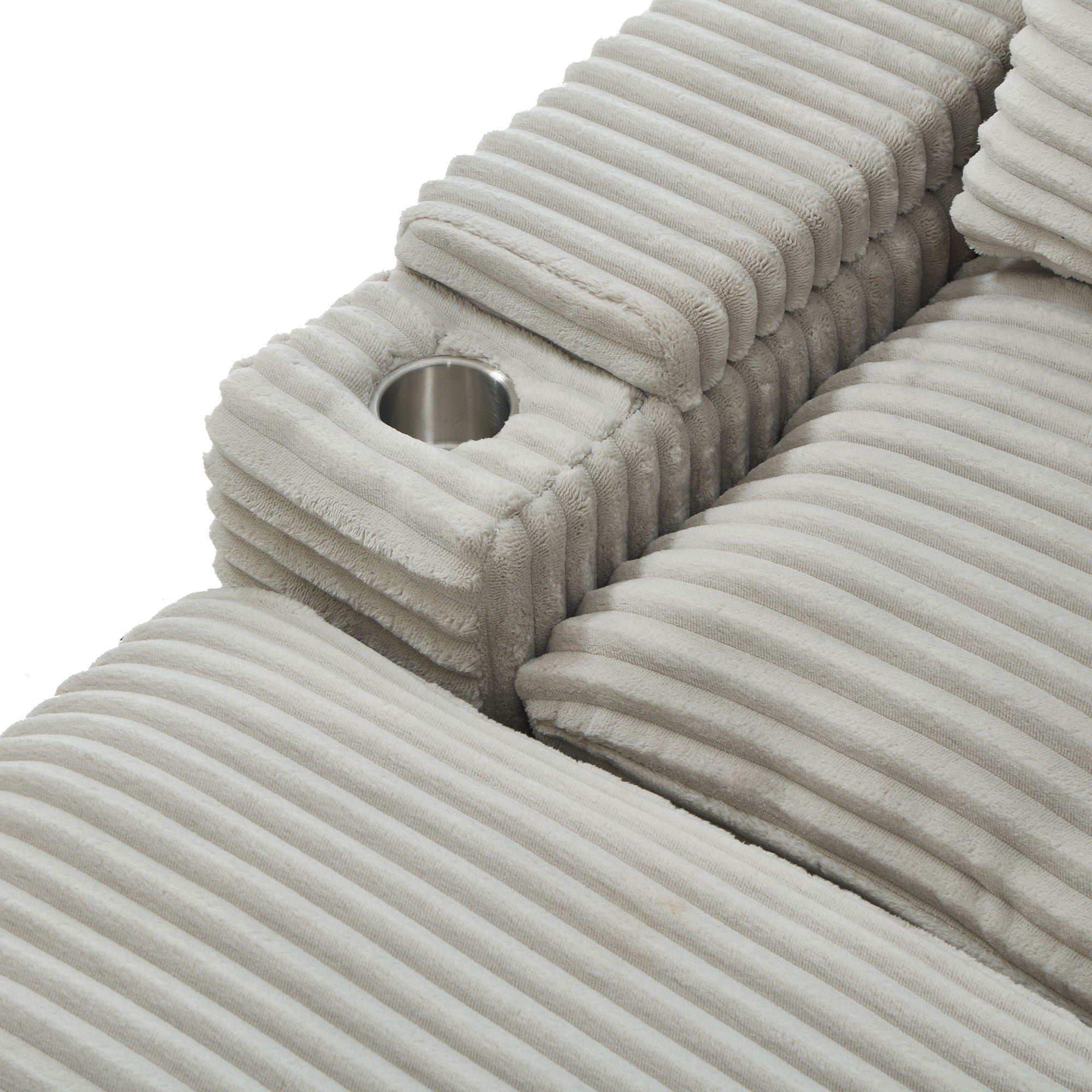 Convertible Loveseat Sofa With Storage, USB Ports, Cup Holders