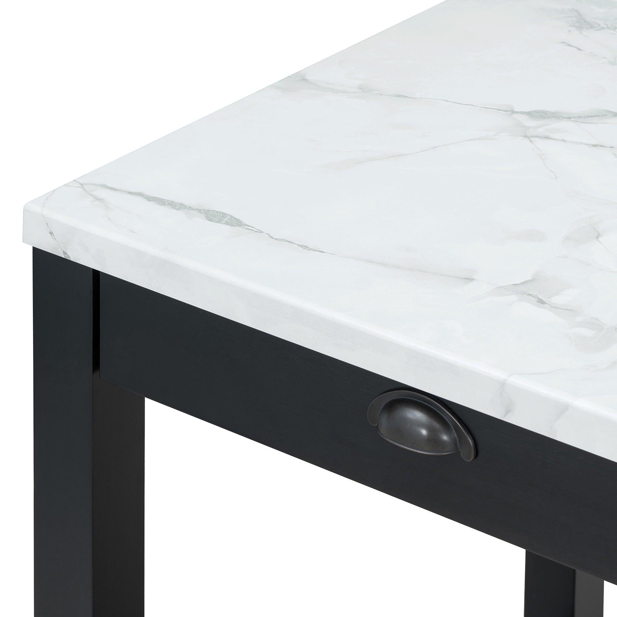 Alexandra Modern Bar Table Set with Hidden Storage Drawers