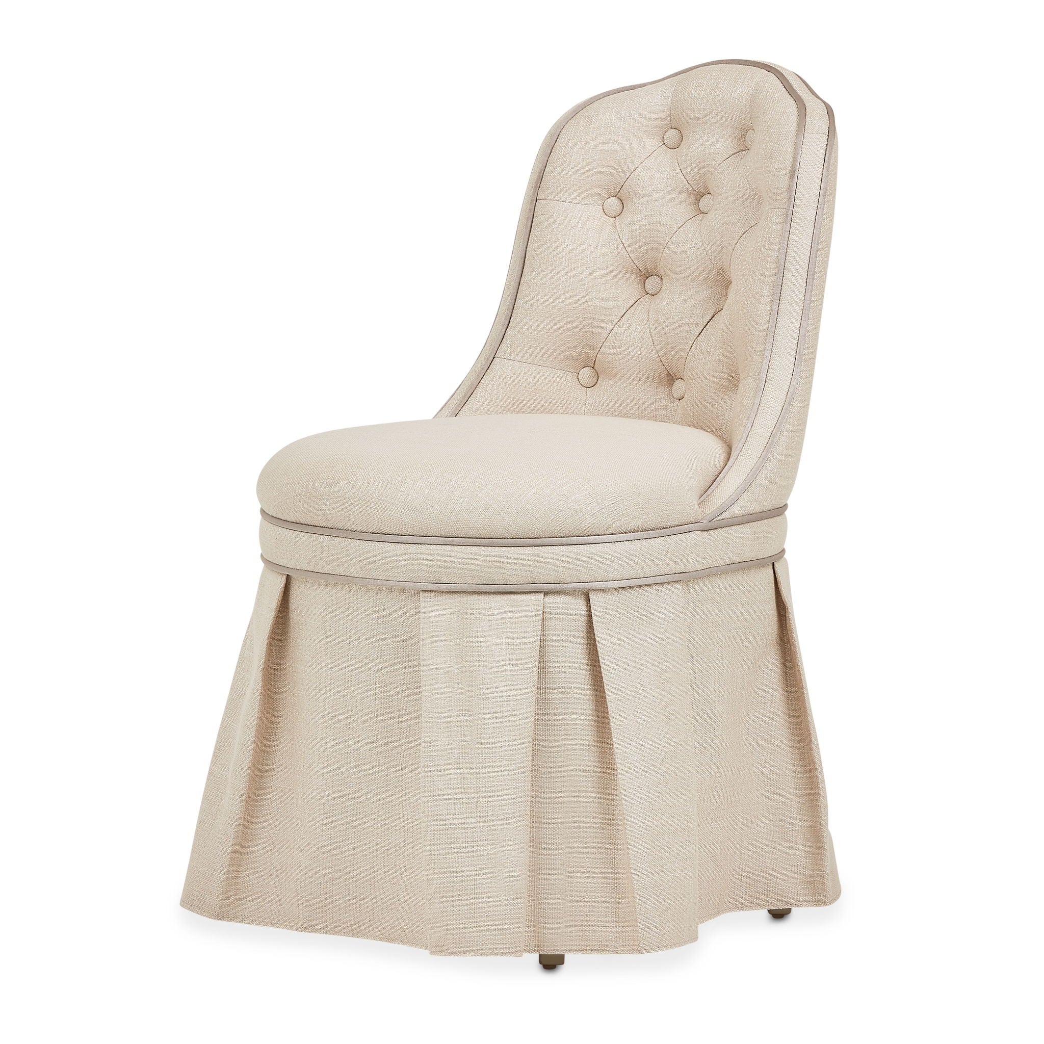Villa Cherie - Tufted Vanity Chair - Frosted Pearl