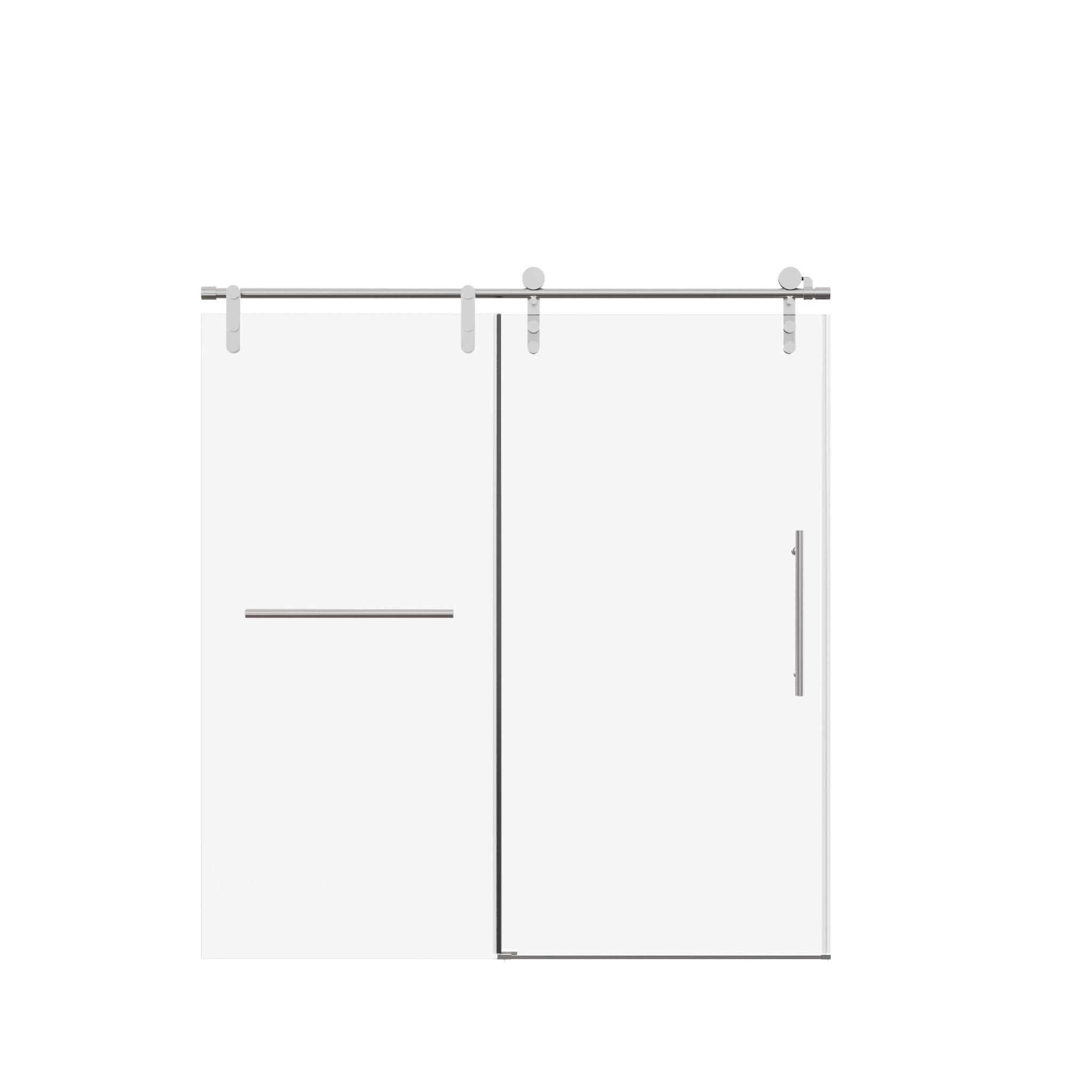 Frameless Single Sliding Shower Doors With Towel Rail & Handle