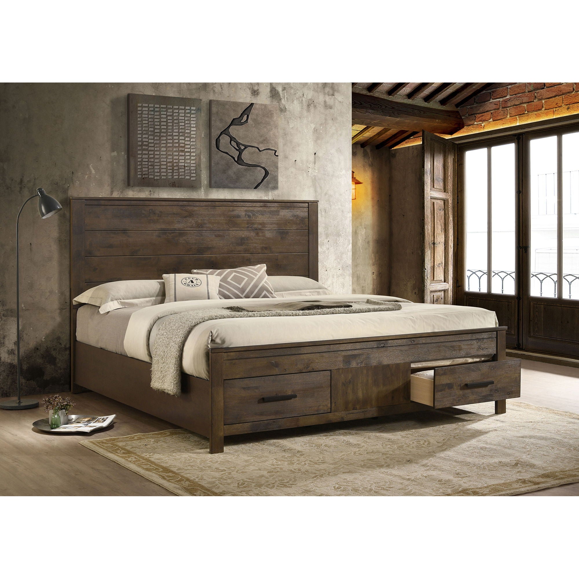 Greely - Eastern King Storage Bed - Brown