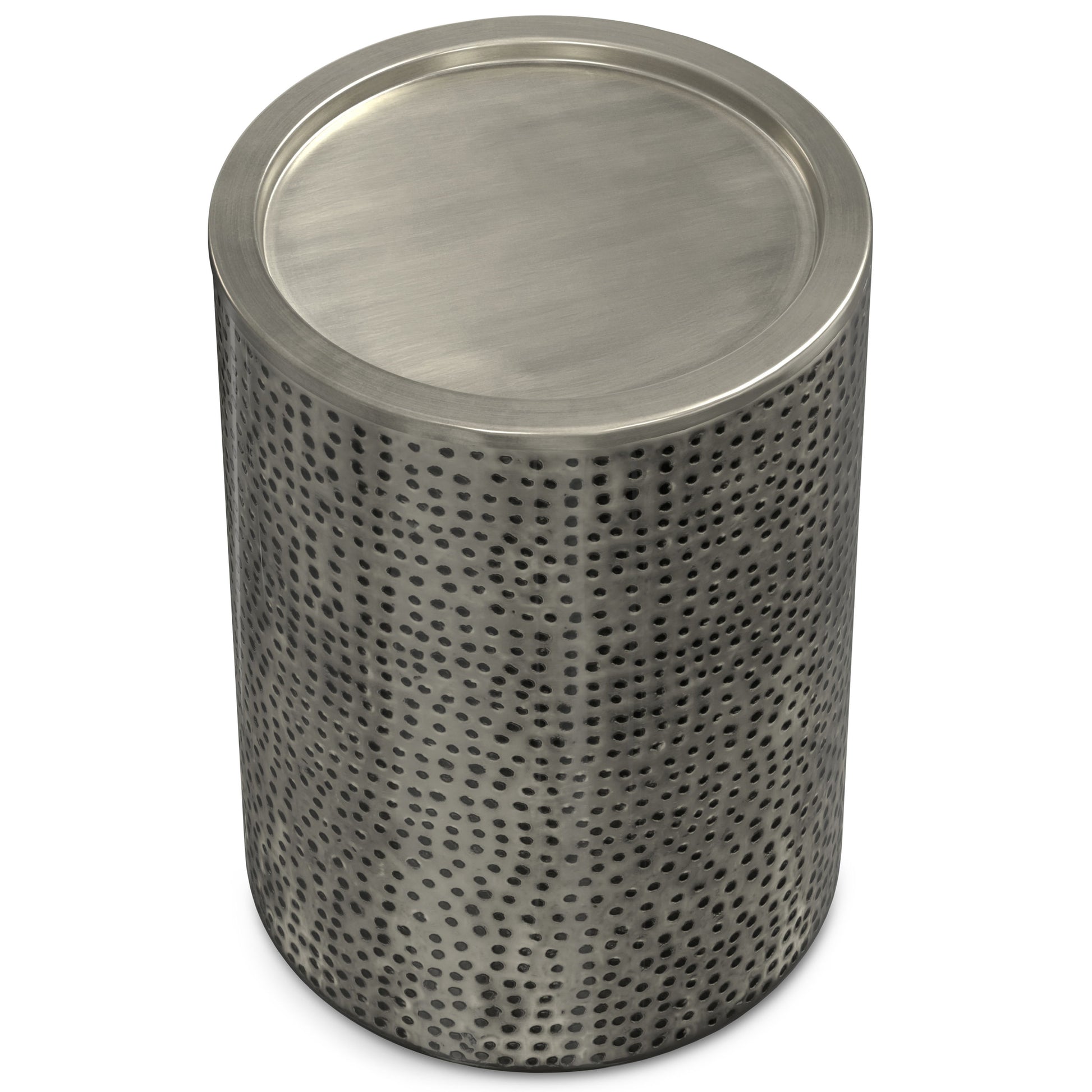 Corbin - Hammered Metal Side Table - Best Buy Furniture