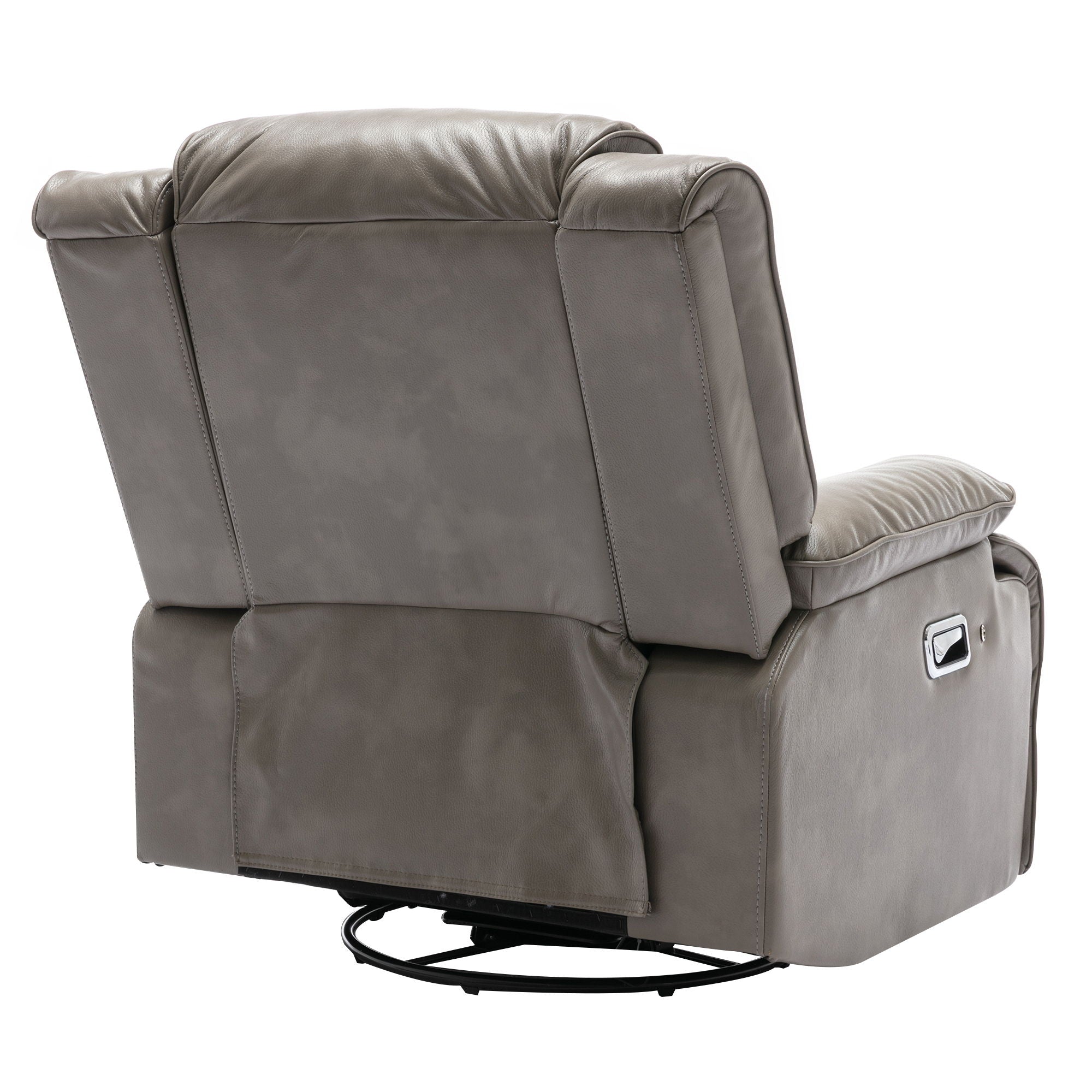360° Swivel And Rocking Home Theater Recliner Manual Recliner Chair With A LED Light Strip For Living Room