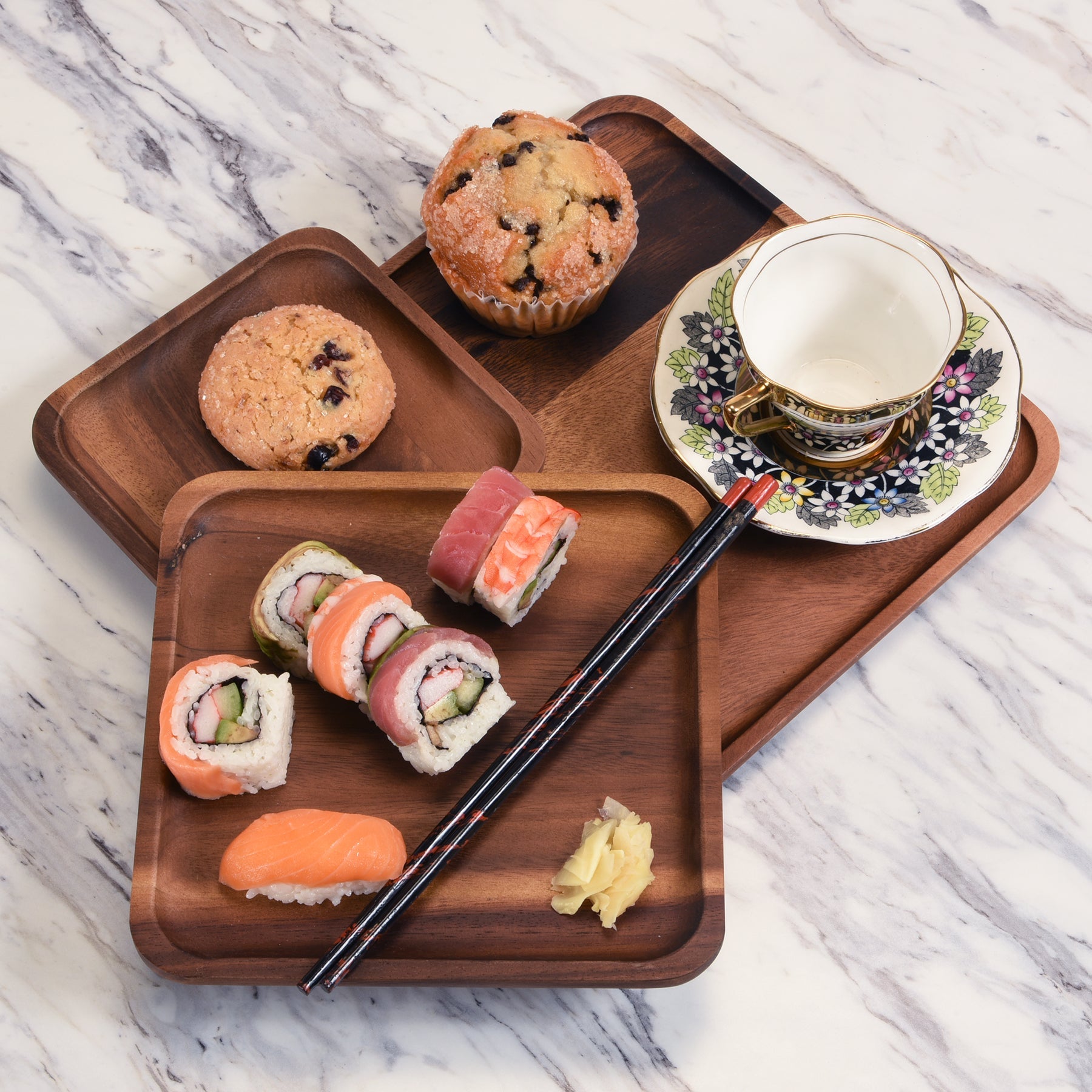 set of 3 Acacia Plates