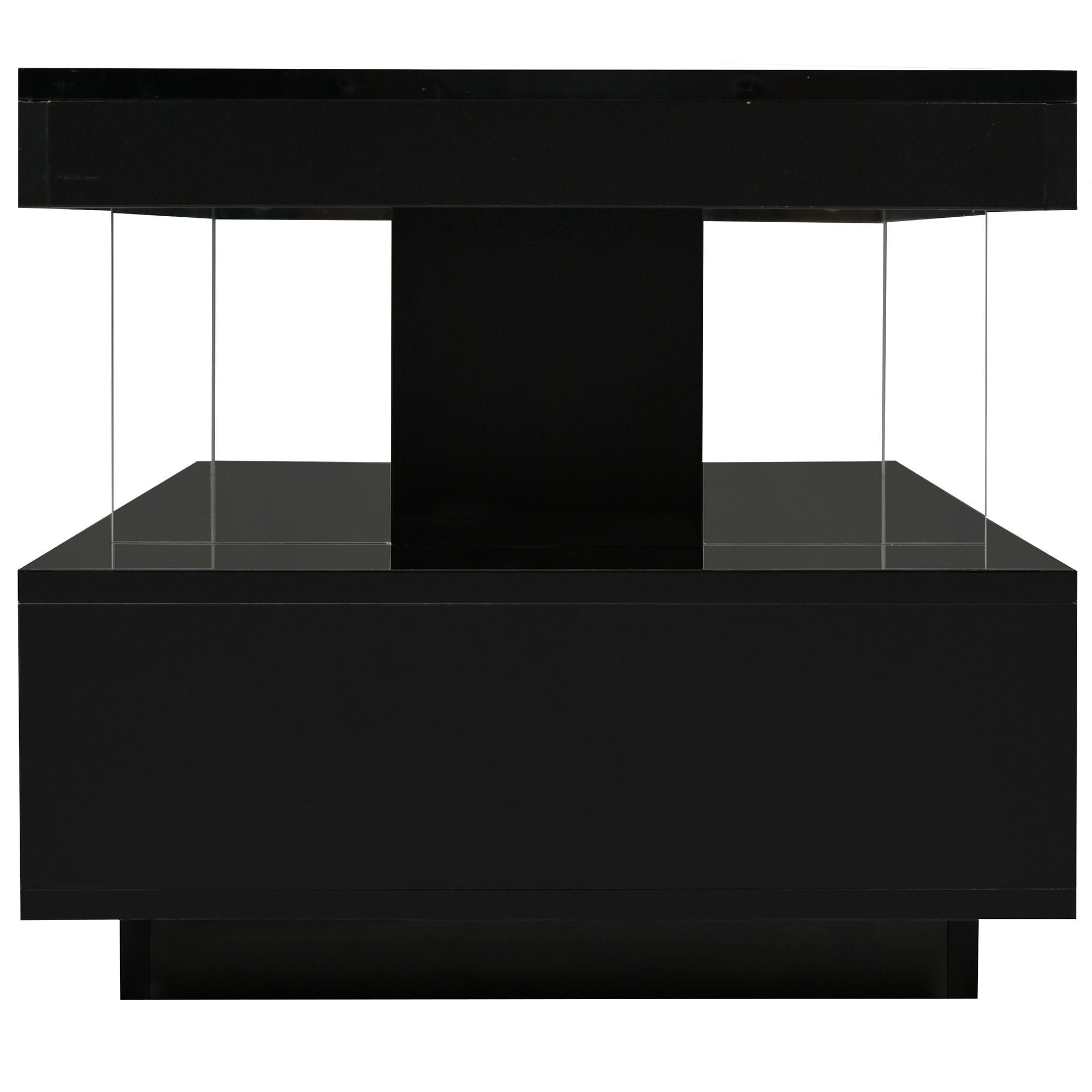 LED Coffee Table With 2 Drawers And Display Shelves