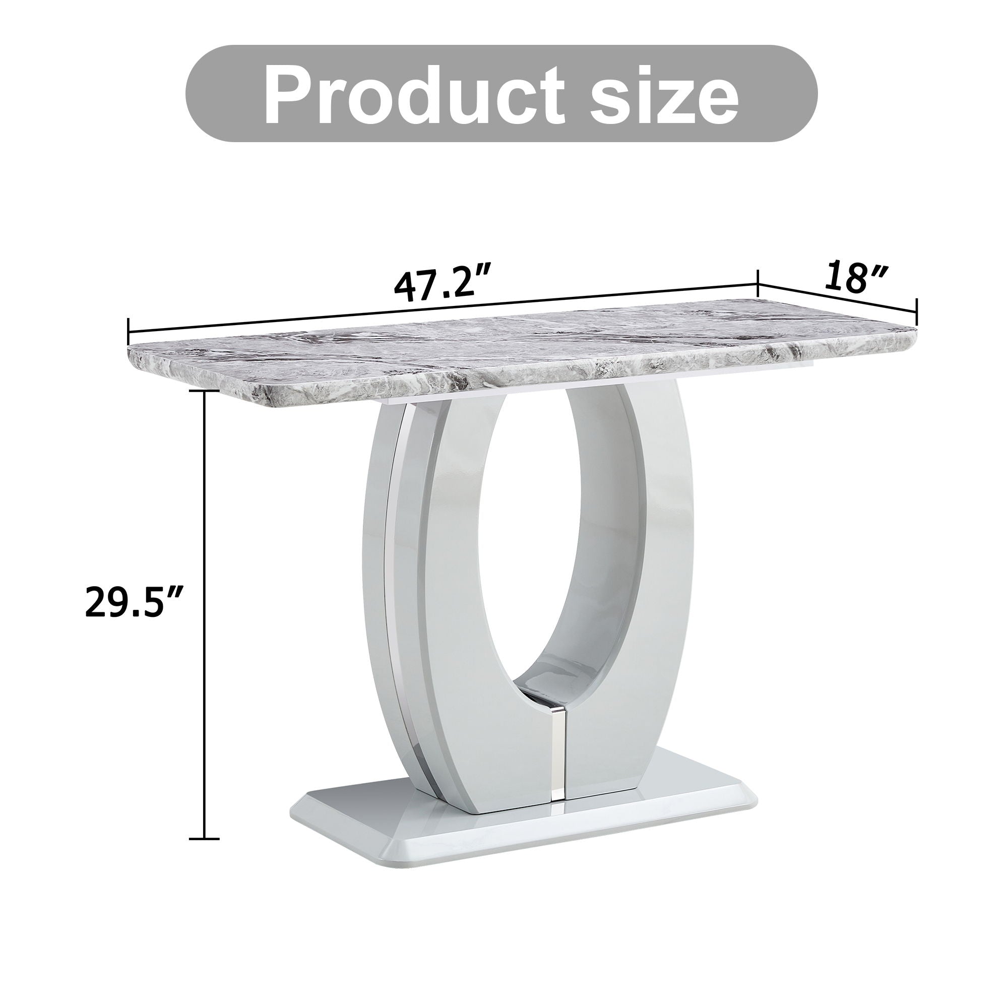 Modern Minimalist Rectangular Counter Bar Table