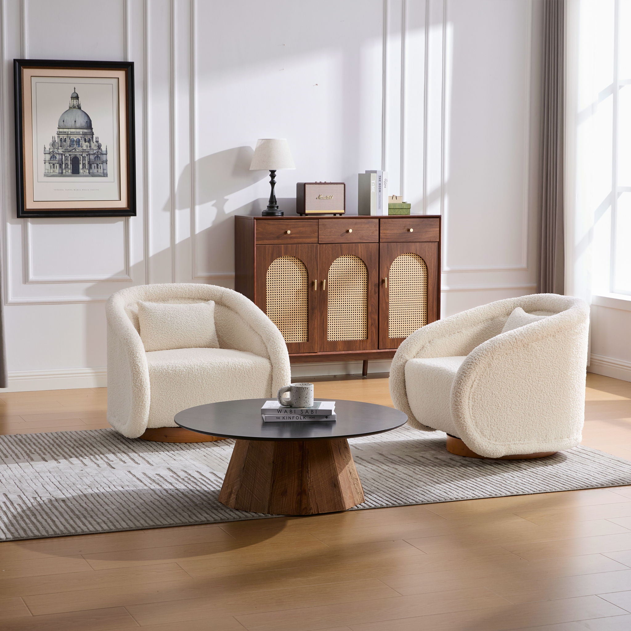 Swivel Accent Chair With 360 Degree Rotating