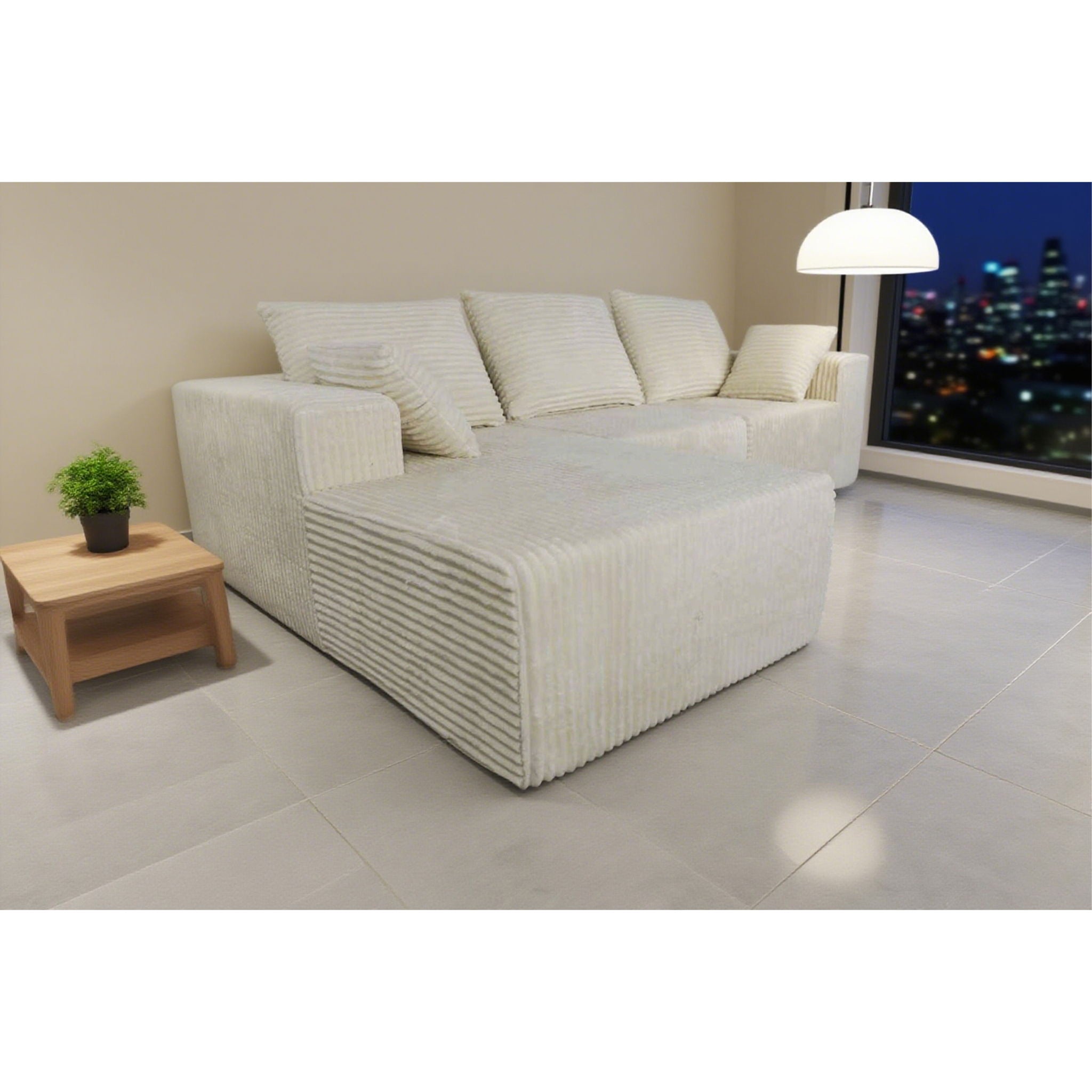 Corner Combination Sofa Sectional Couch With Soft Plush Fabric