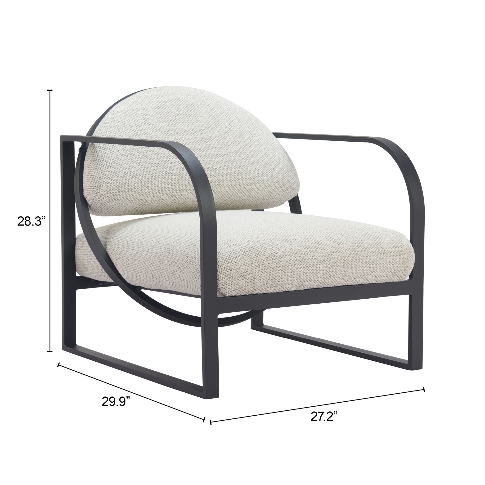 Flakt - Outdoor Accent Chair - Ivory