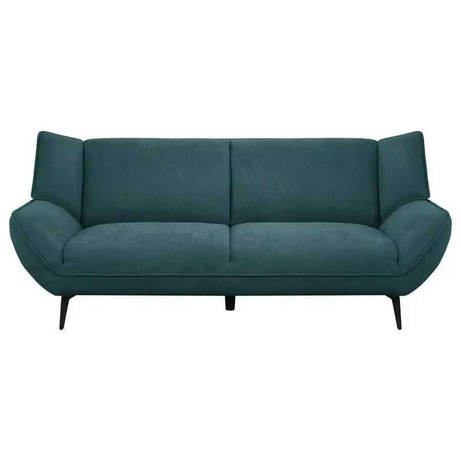 Acton - Upholstered Flared Arm Sofa - Teal Blue