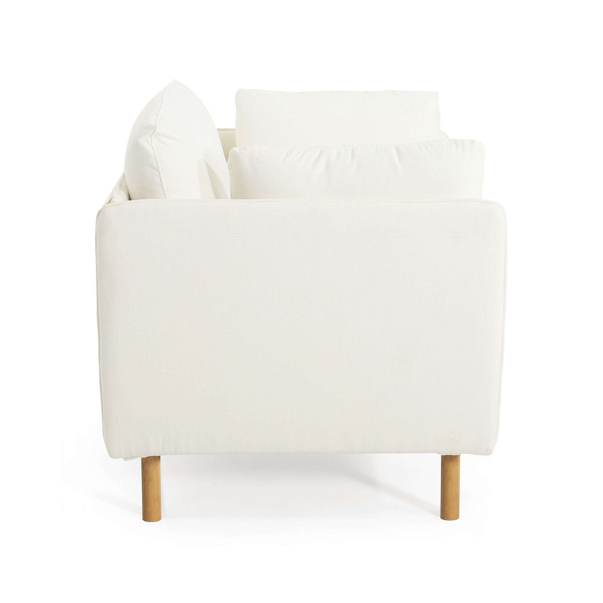 Modern Upholstered Accent Chair With Soft Cushions, Sleek Armrest Design