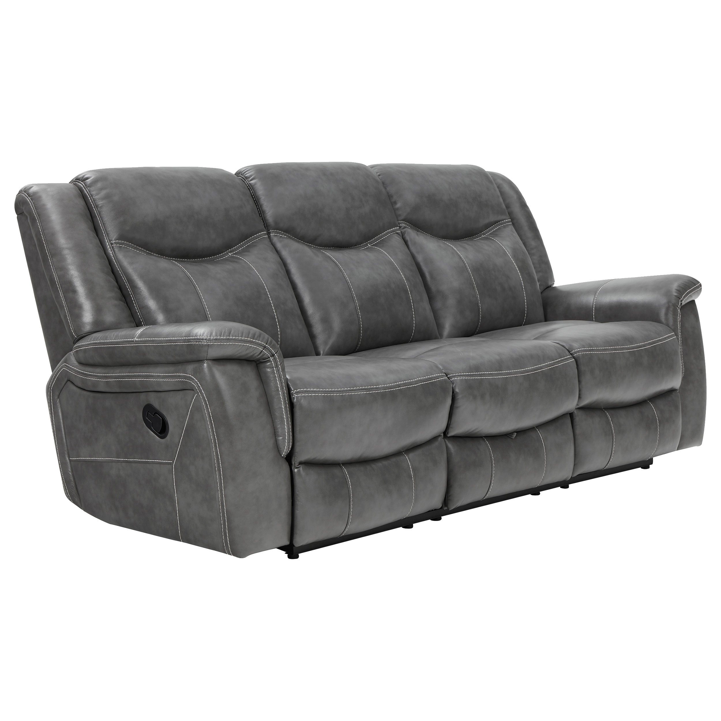Conrad Upholstered Padded Arm Motion Sofa Grey-CoasterEveryday