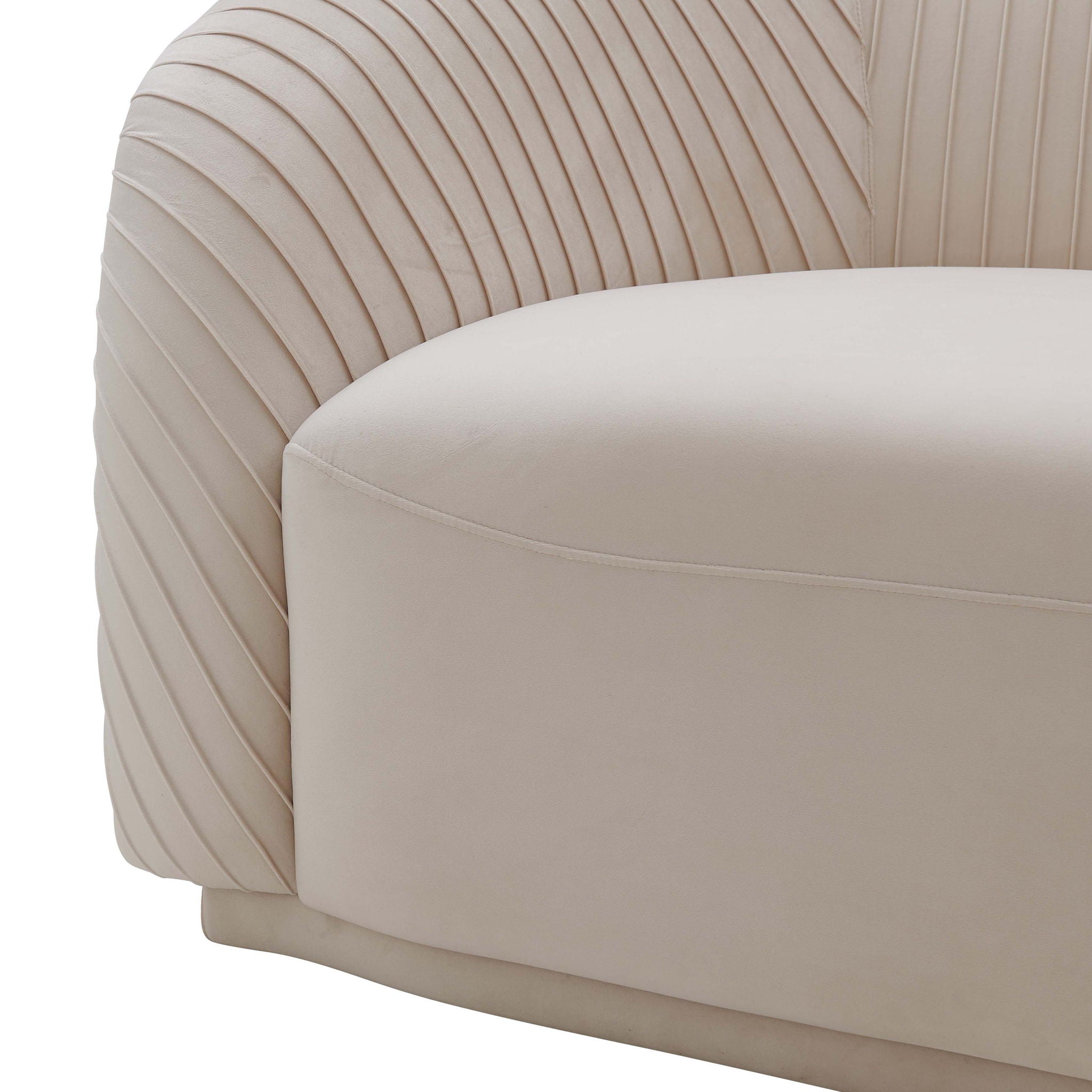 Yara - Pleated Velvet Sofa
