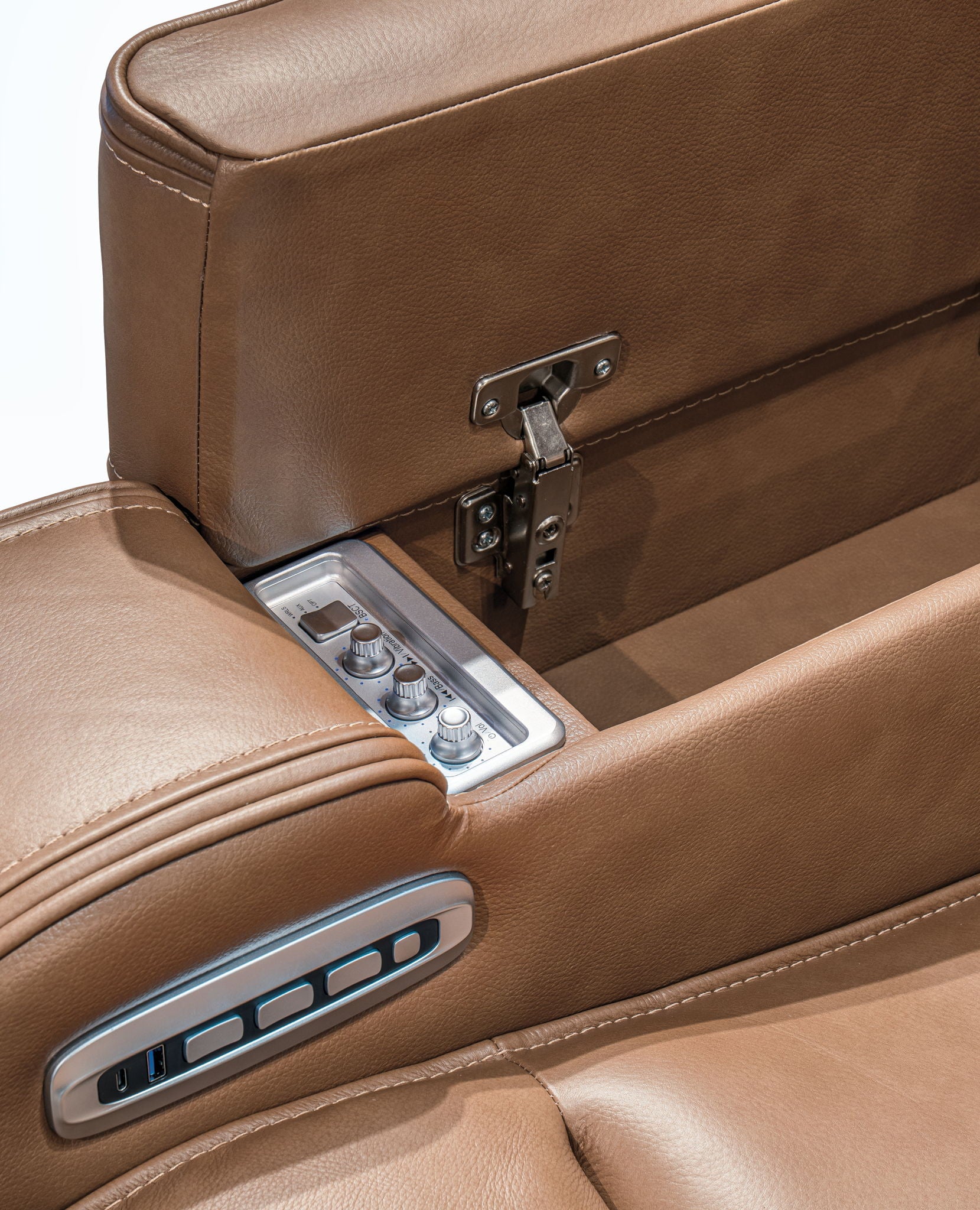 Knightington - Power Reclining Sofa With Audio Seating - Best Buy Furniture