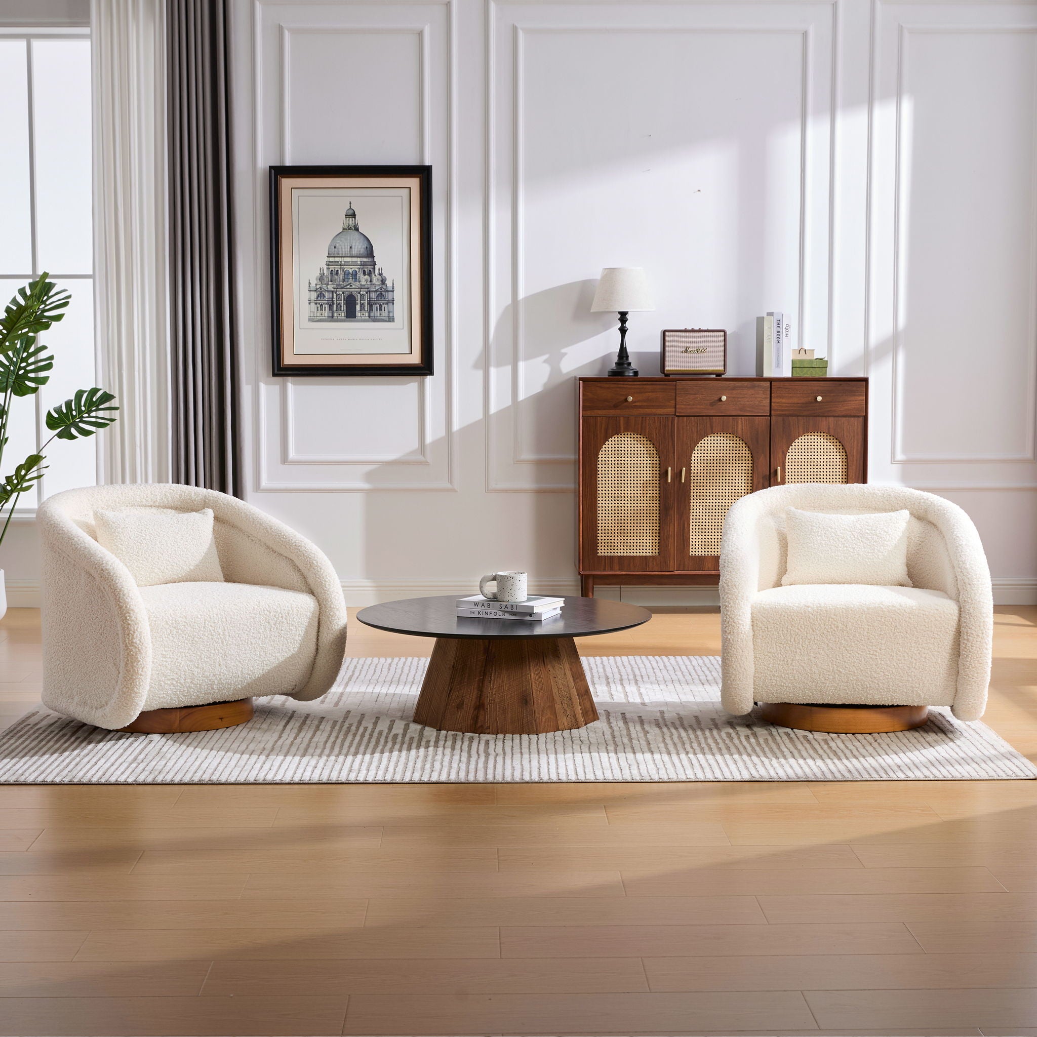 Swivel Accent Chair With 360 Degree Rotating