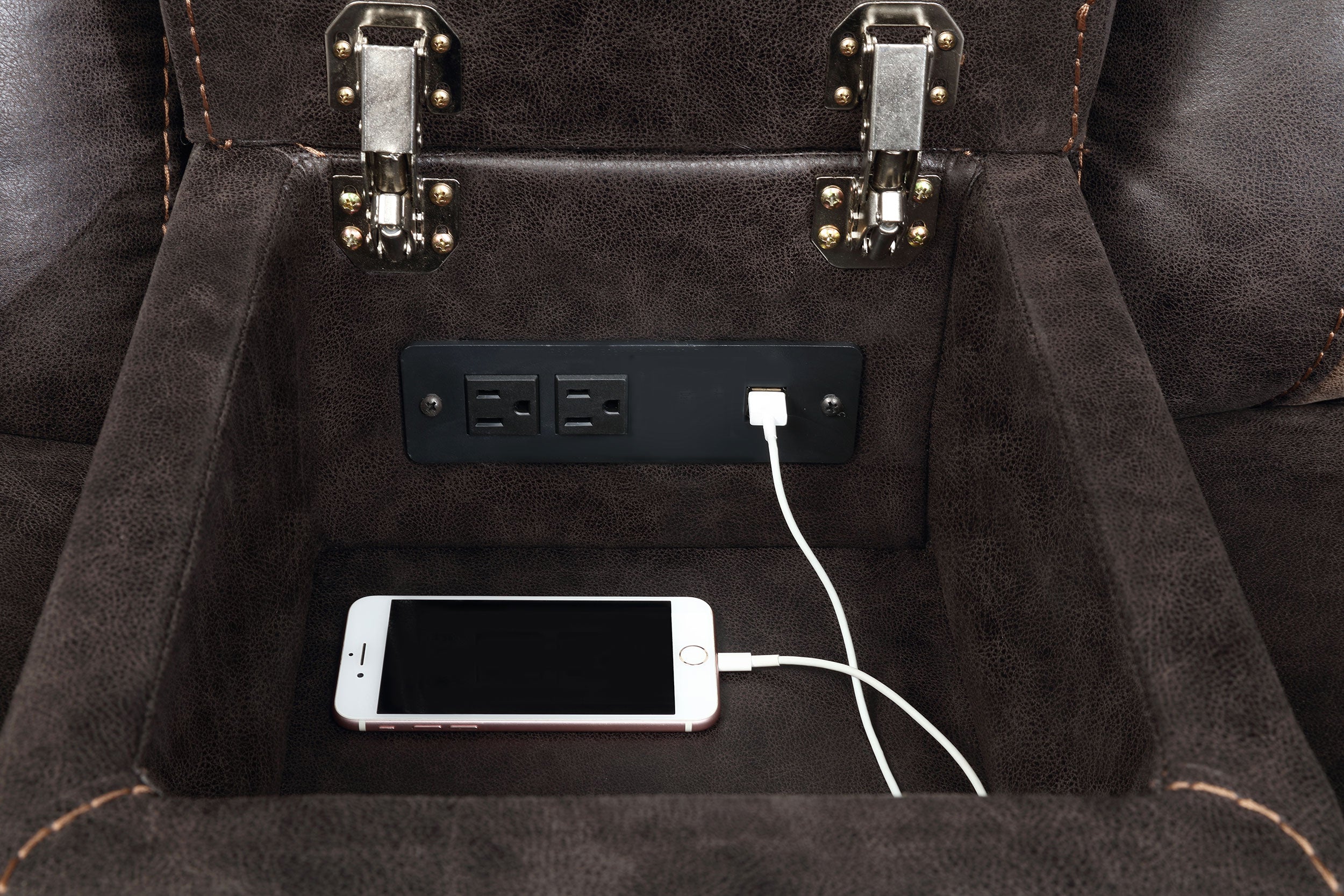 Greer Upholstered Motion Reclining Loveseat Brown-CoasterEveryday