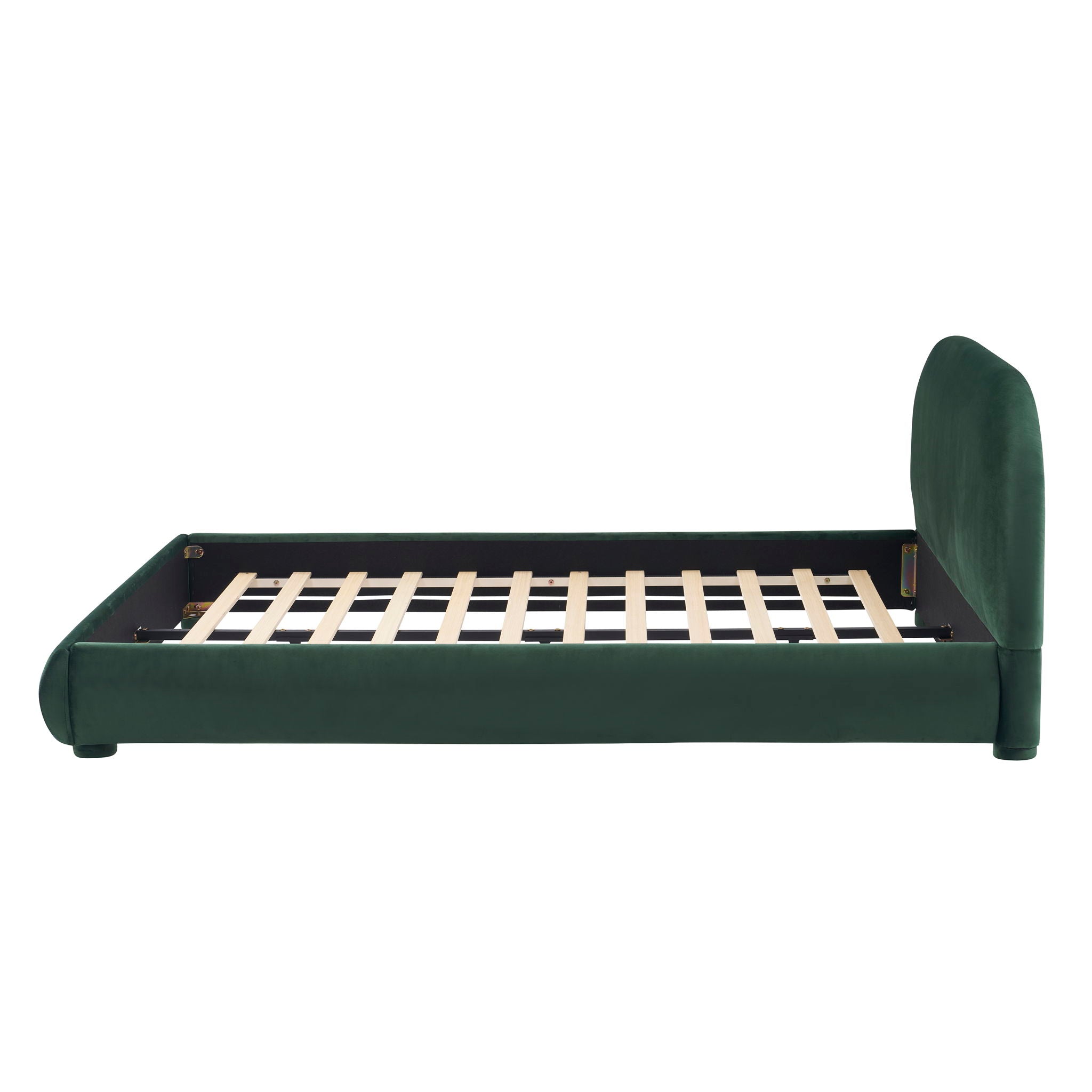 Upholstered Simple Modern Bedroom Bed With Curved Headboard