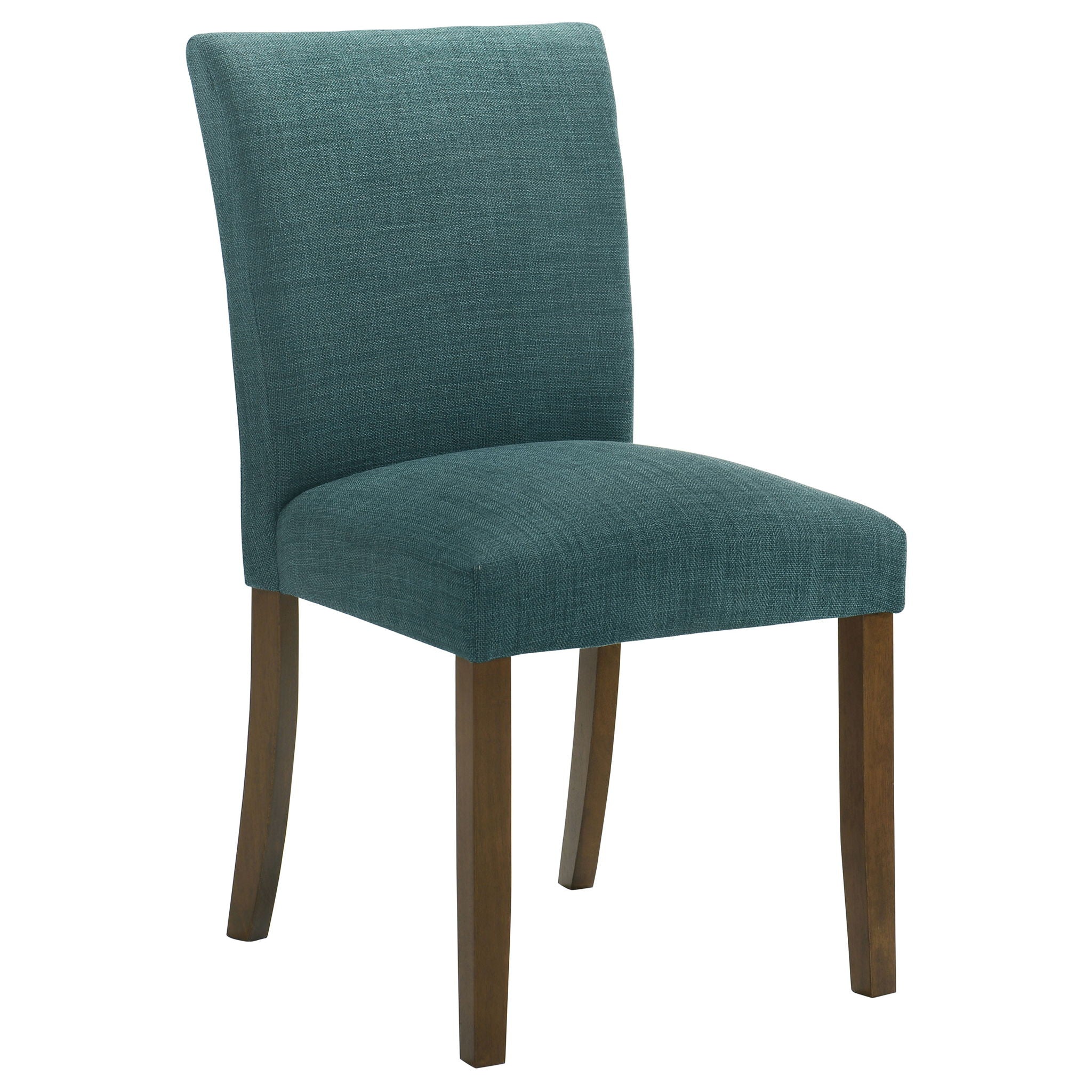 Luxe Upholstered Dining Side Chairs With Gently Curved Back (Set of 2)
