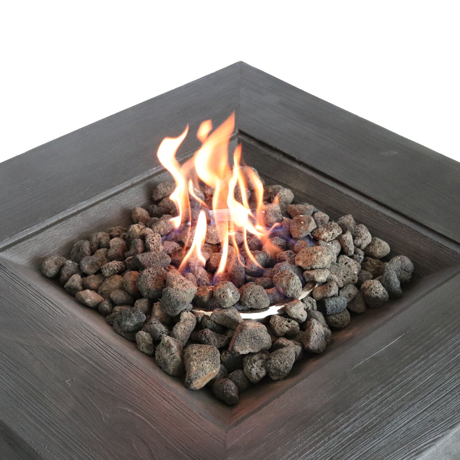 Fiber Reinforced Propane / Natural Gas Fire Pit Table - Charcoal