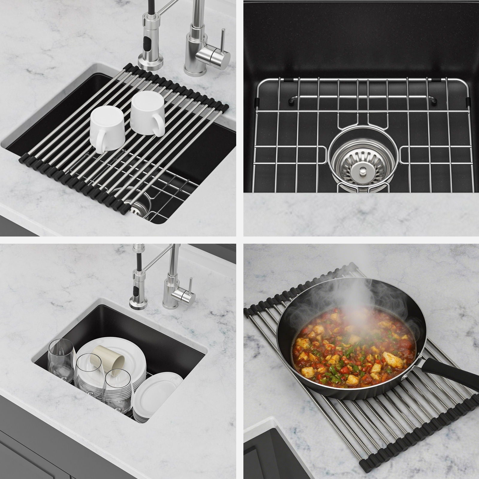 Modern Quartz Kitchen Sink Undermount Granite Composite