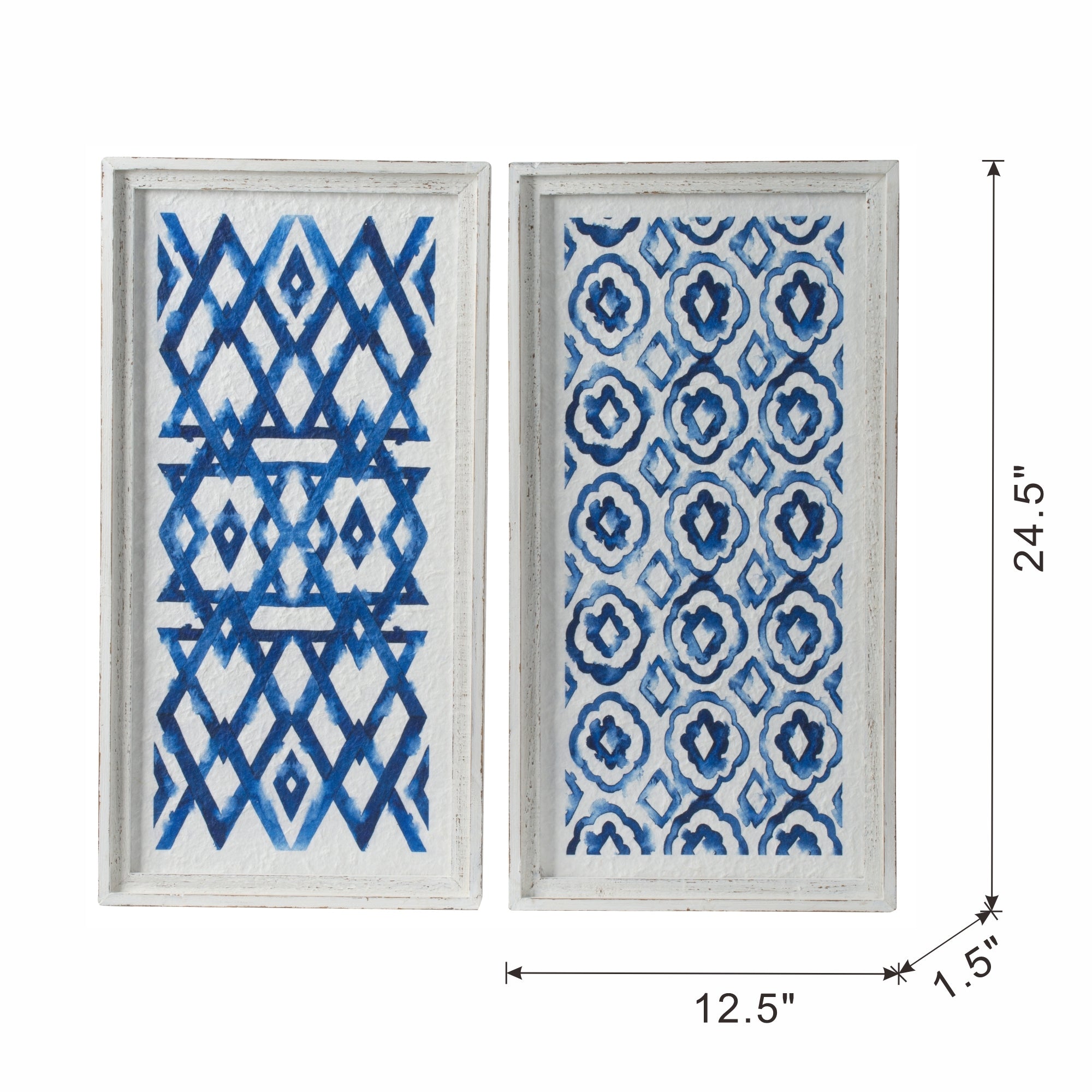 The Mariner’s Motif™ – Set of Coordinated Indigo Panels
