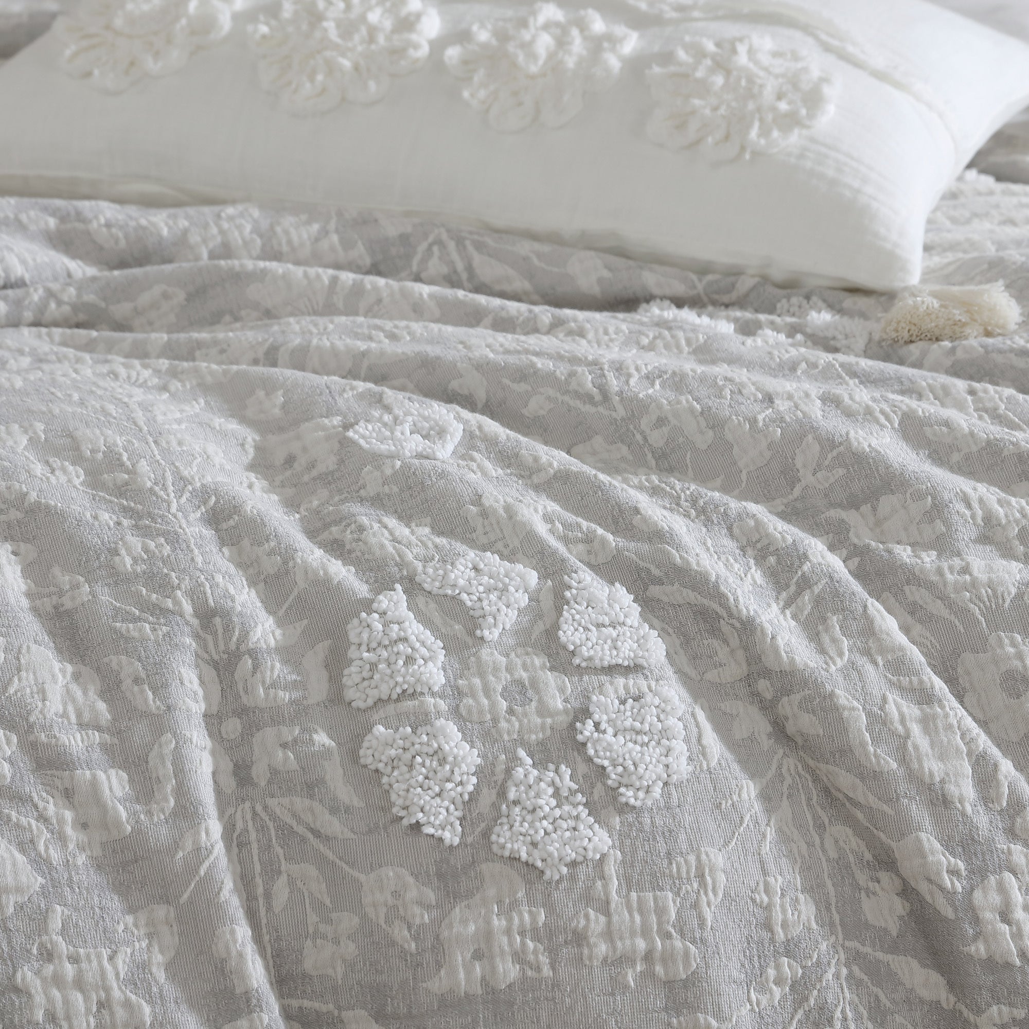 Tacey 5 Pc Textured Woven Jacquard Comforter Set