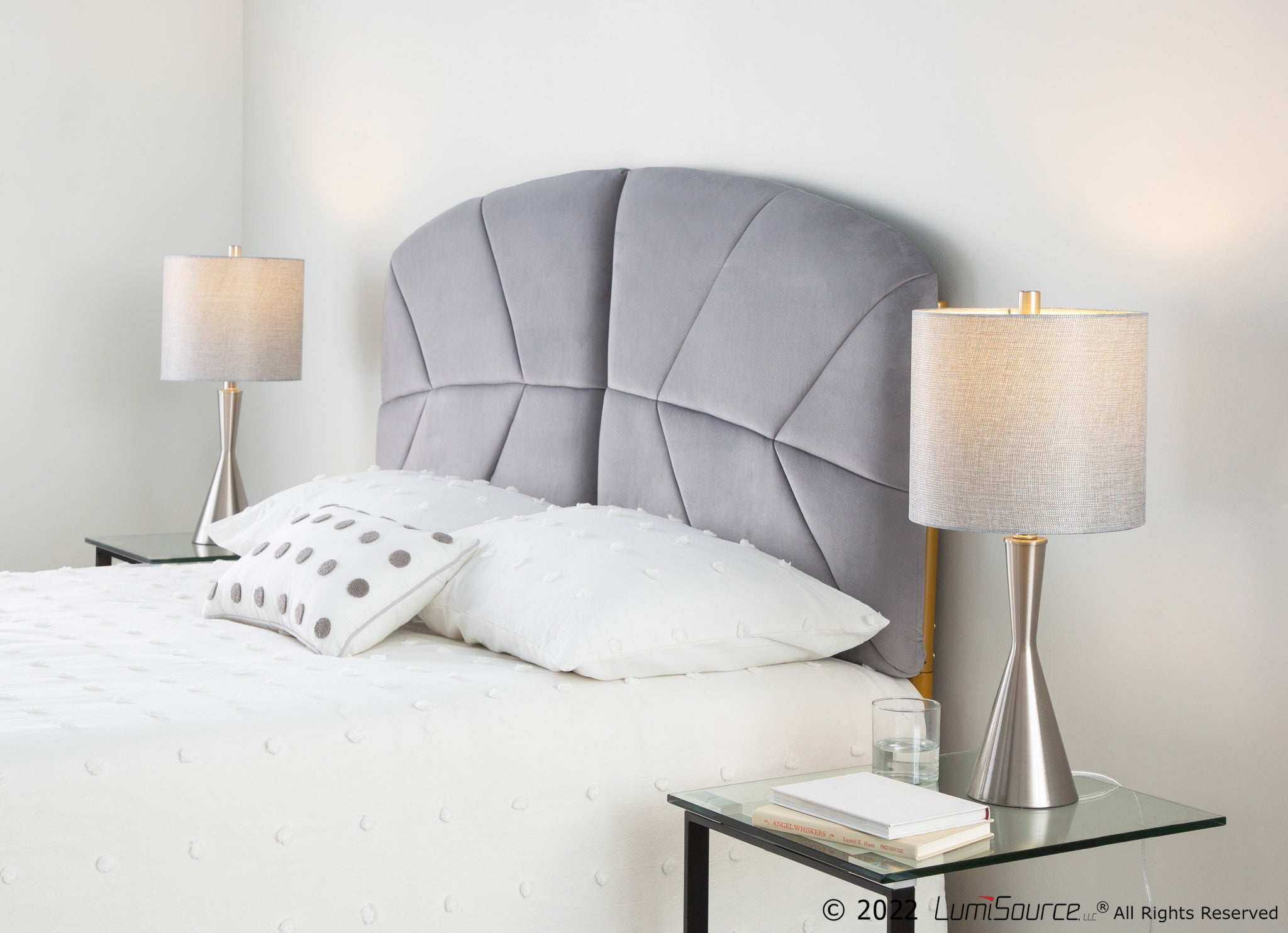 Gemma 23" Contemporary Metal Table Lamp Set of 2