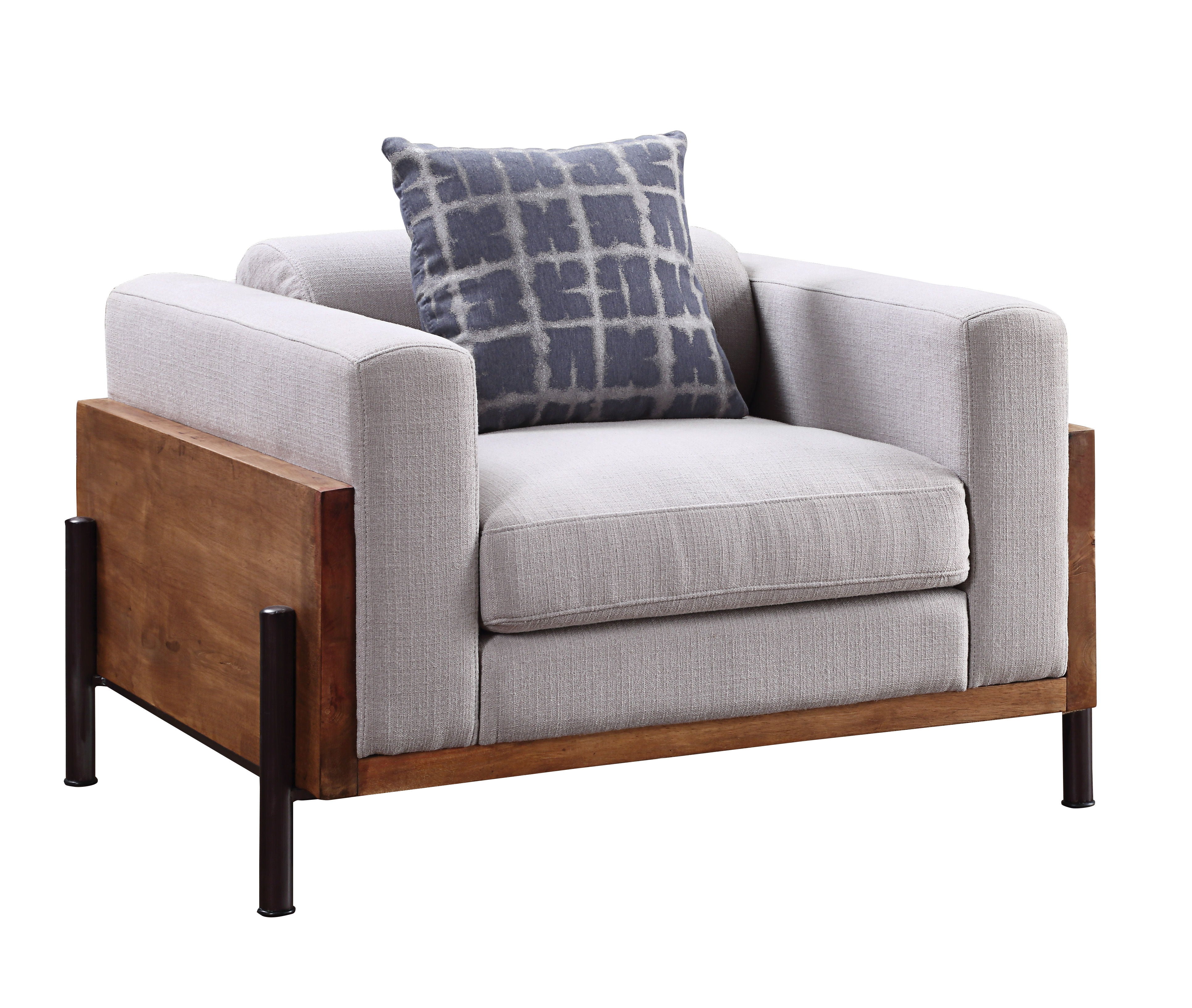 Pelton - Chair With 1 Toss Pillows - Walnut - Best Buy Furniture