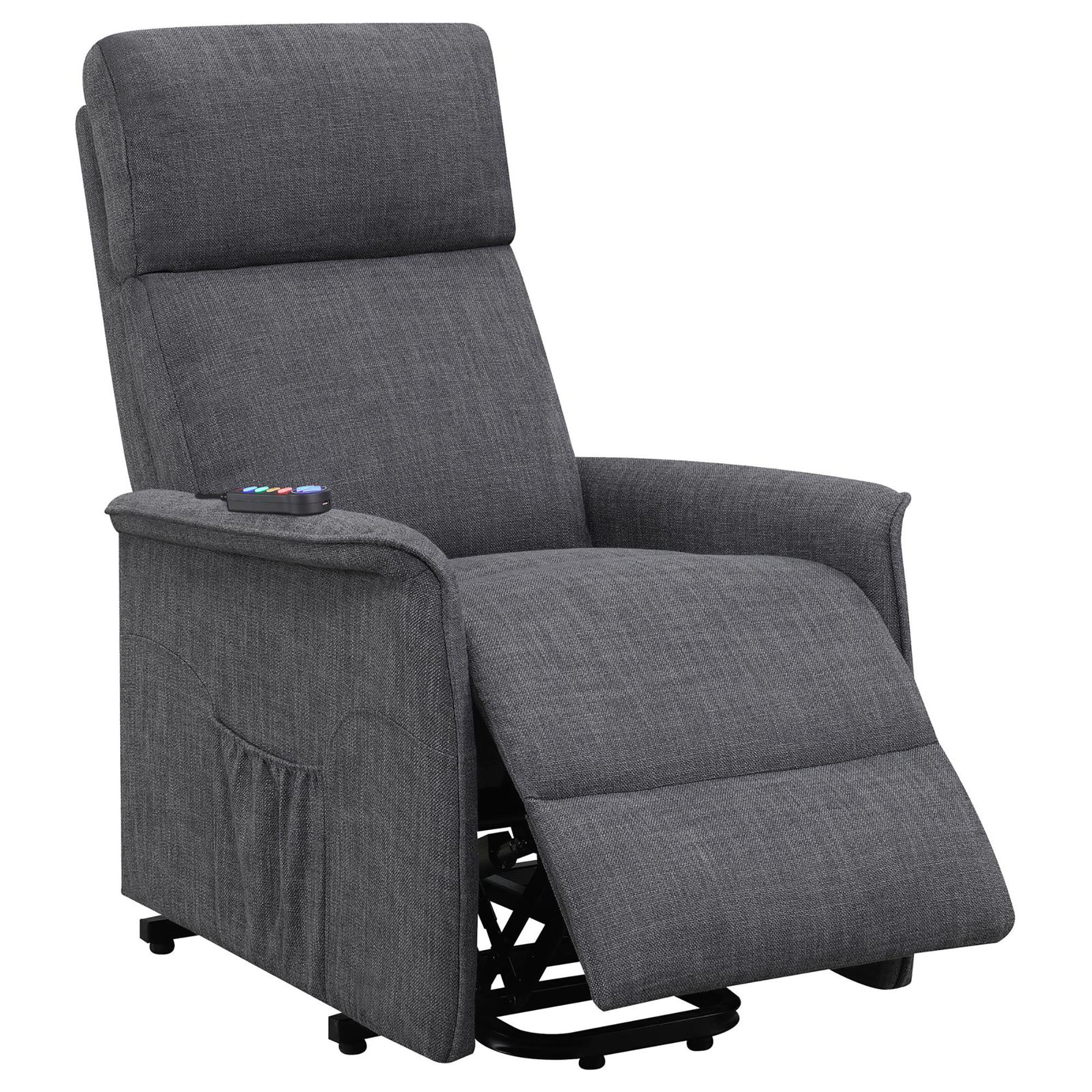 Upholstered Power Lift Recliner With Wired Remote