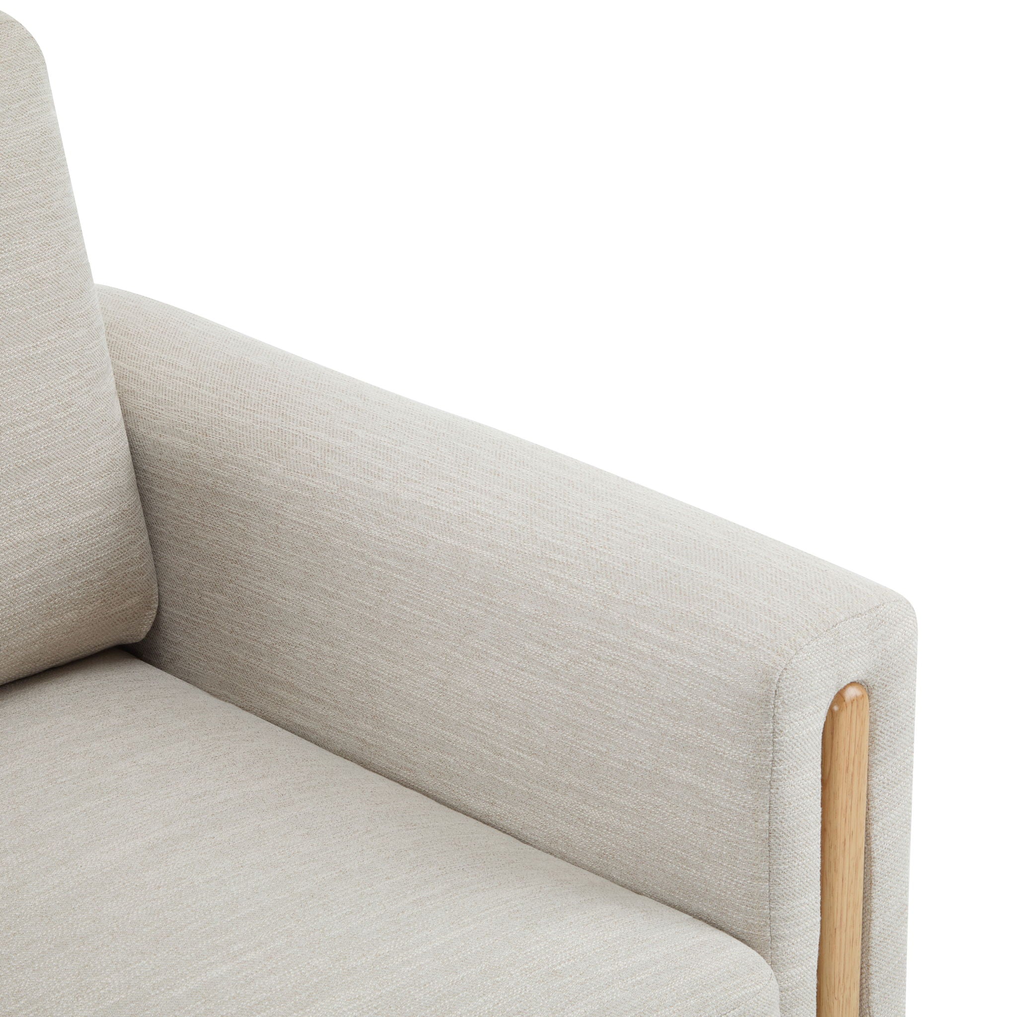 Harmonia - Classic Fabric Upholstered Armchair With Rubber Wood Frame