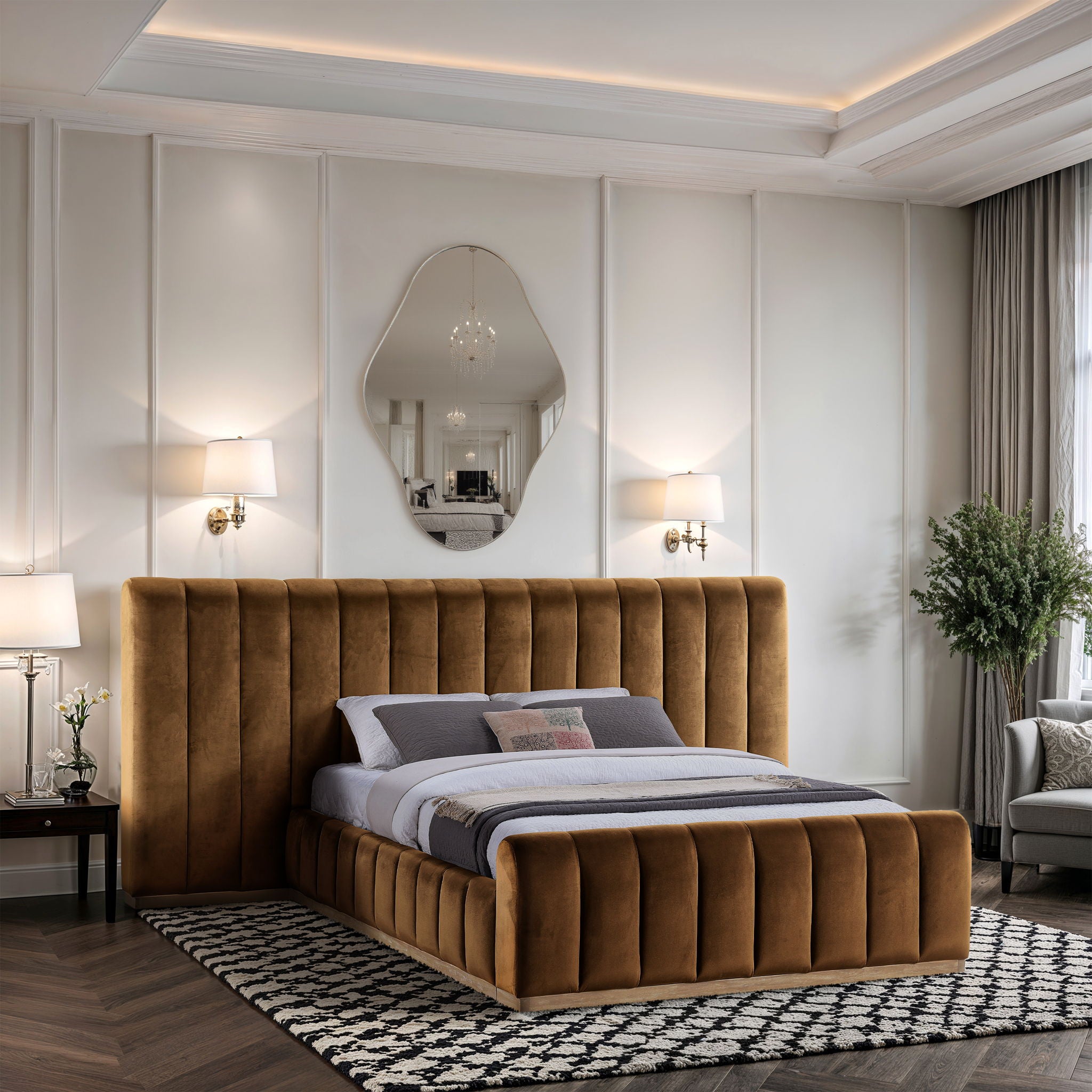 Amara - Velvet Upholstered Bed