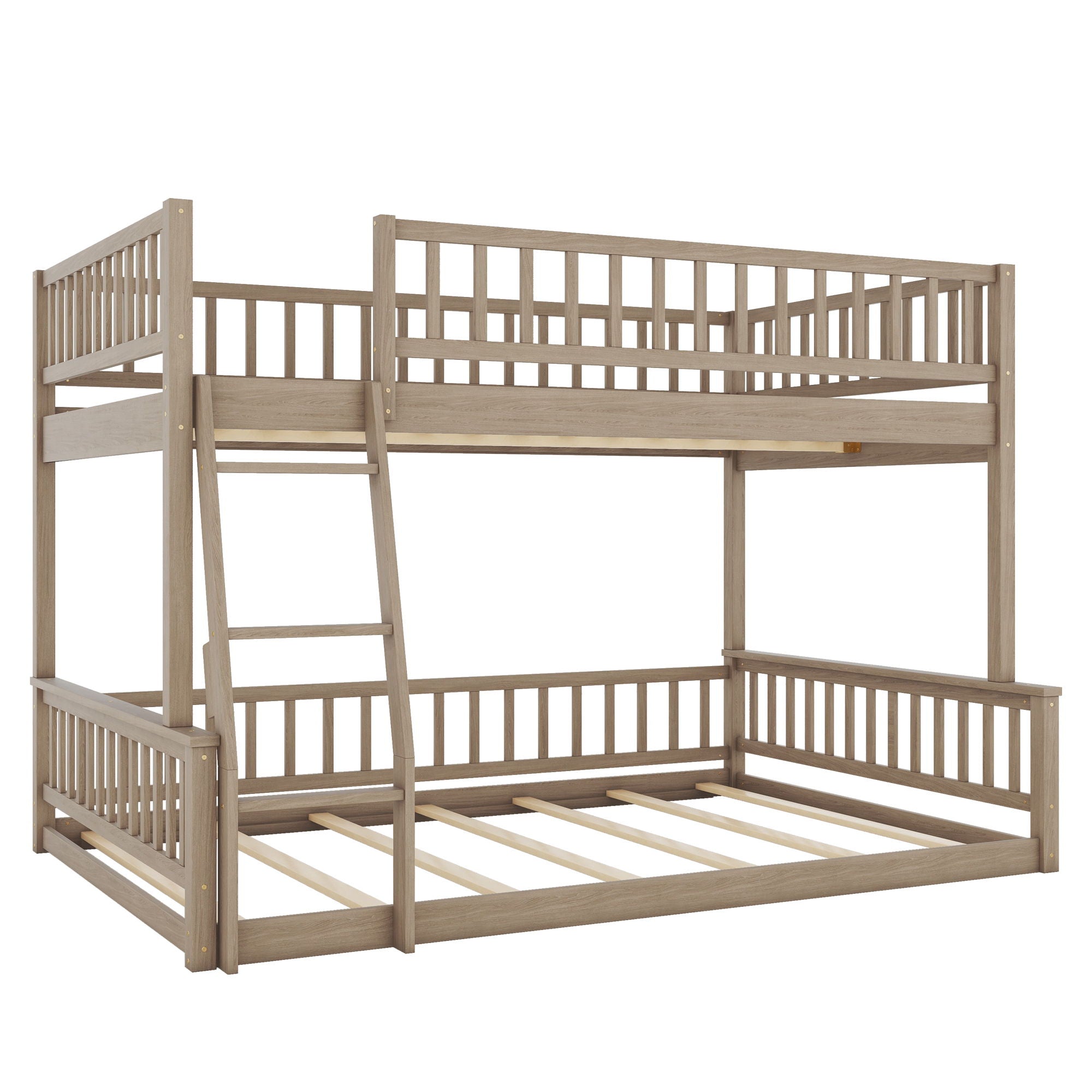 Bunk Bed With Ladder And Guardrails