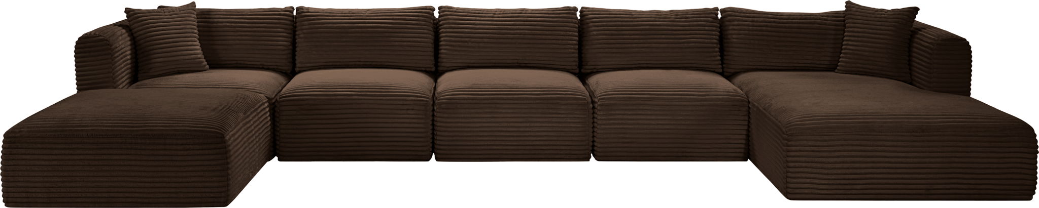 Shaggy - 6 Piece Modular Sectional With Chaise And Ottoman