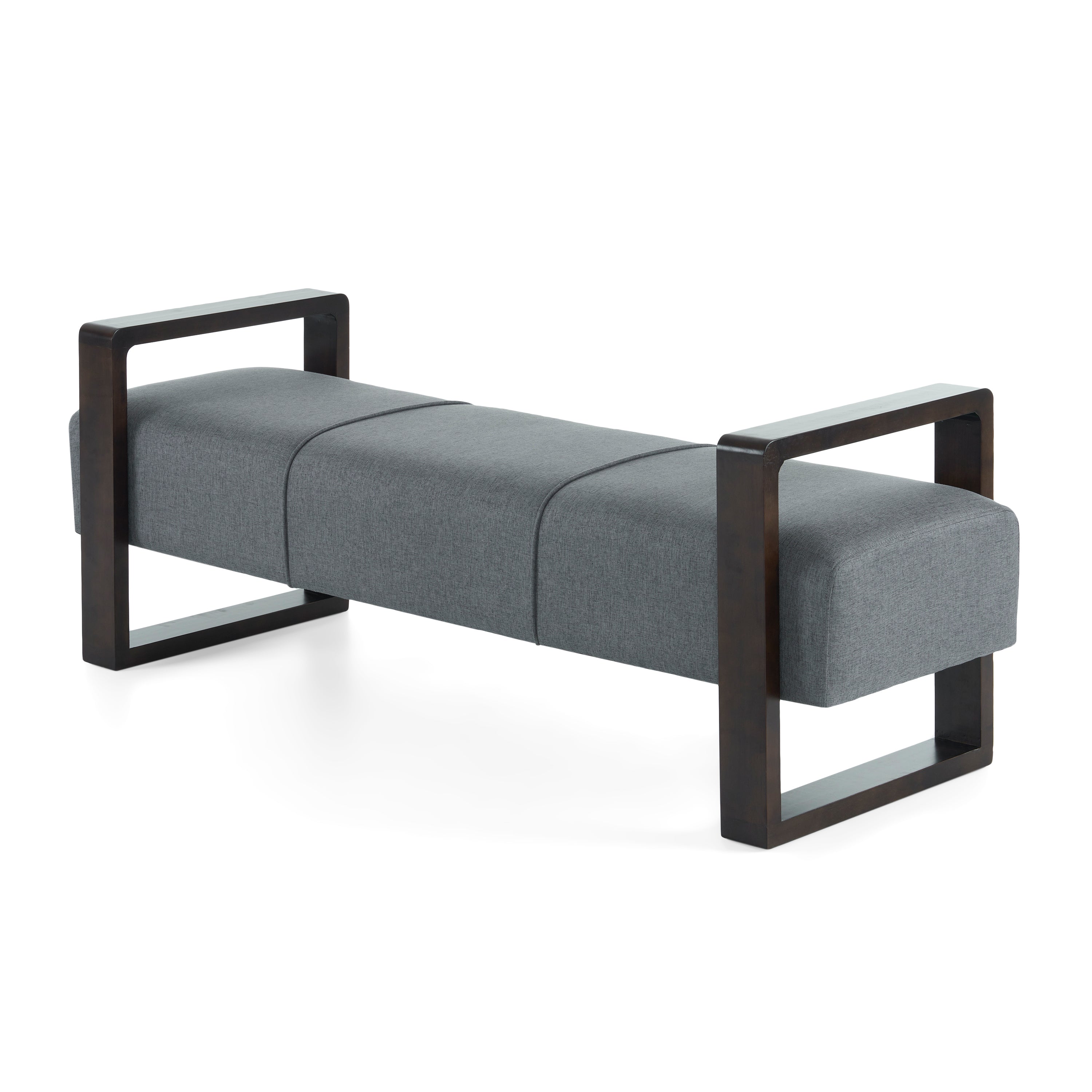 Sleek and Stylish Long - shaped Ottoman, Gray - Best Buy Furniture