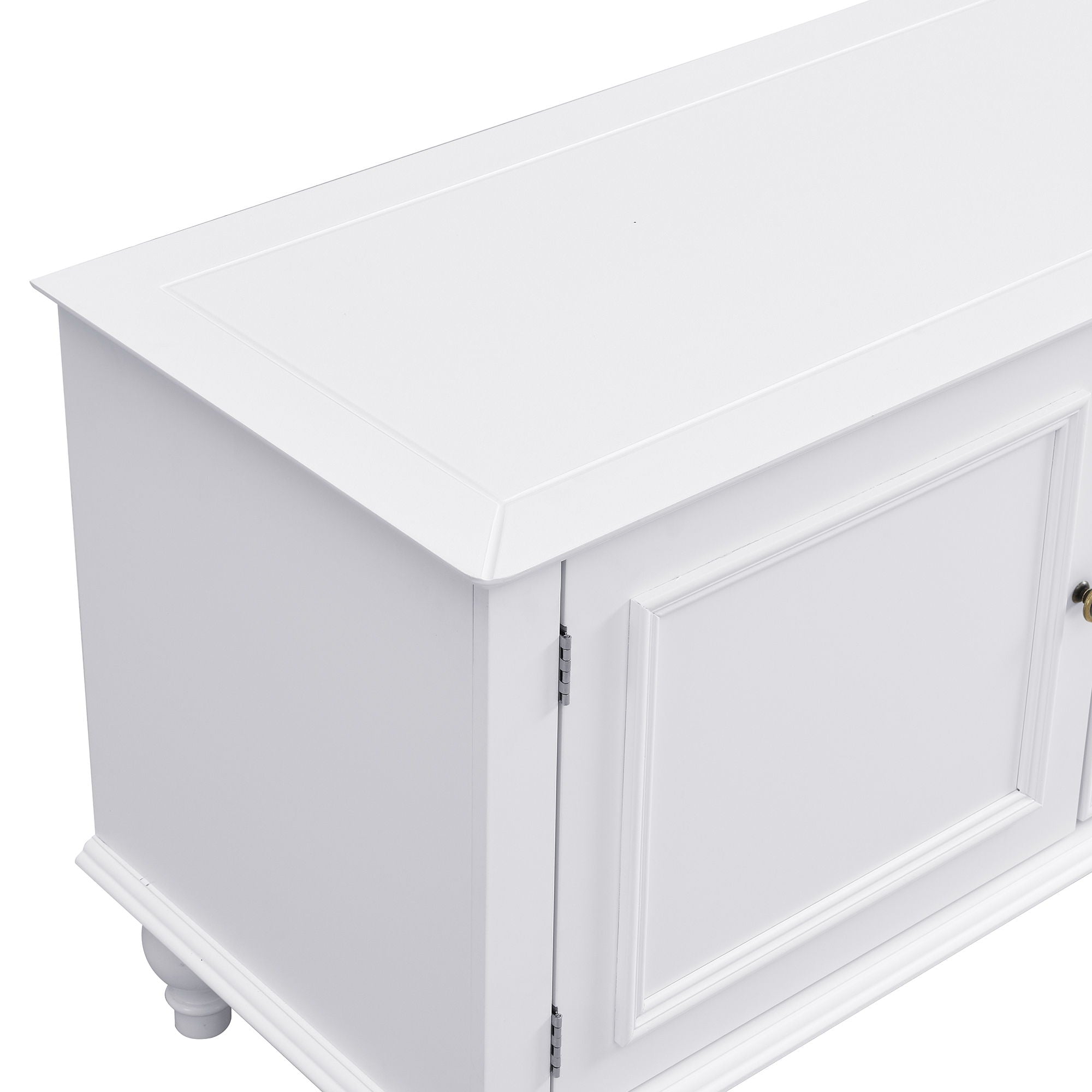 TV Stand For TVs Up To 80", Entertainment Center With Open Compartment