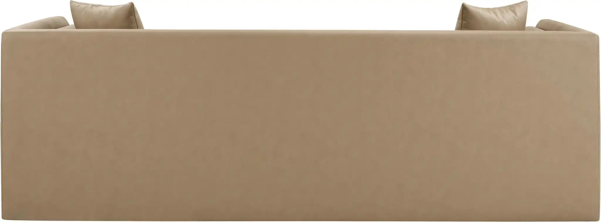 Everett - Vegan Leather 88.5" Upholstered Sofa - Tan