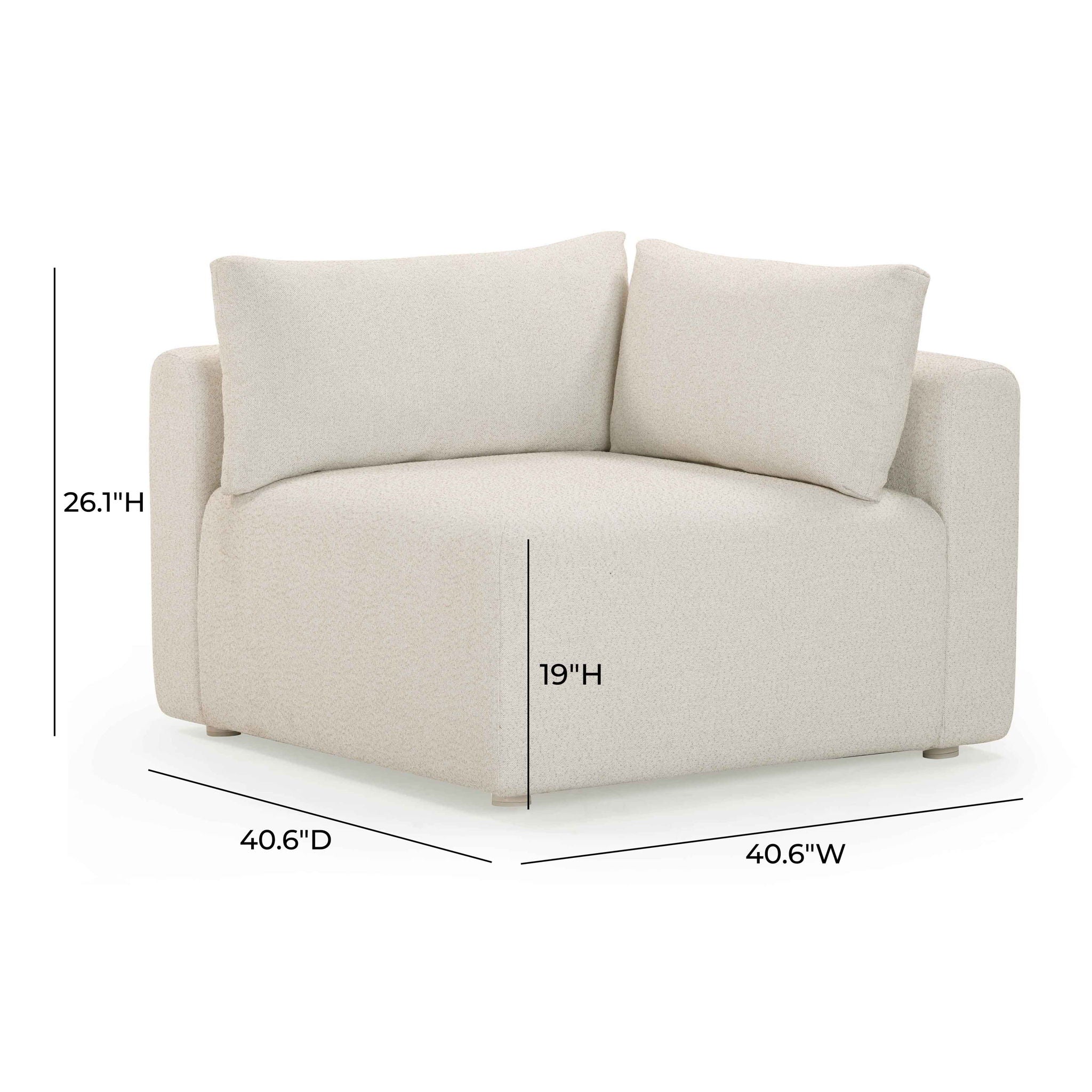 Hangover - Outdoor Modular Corner Chair - Cream