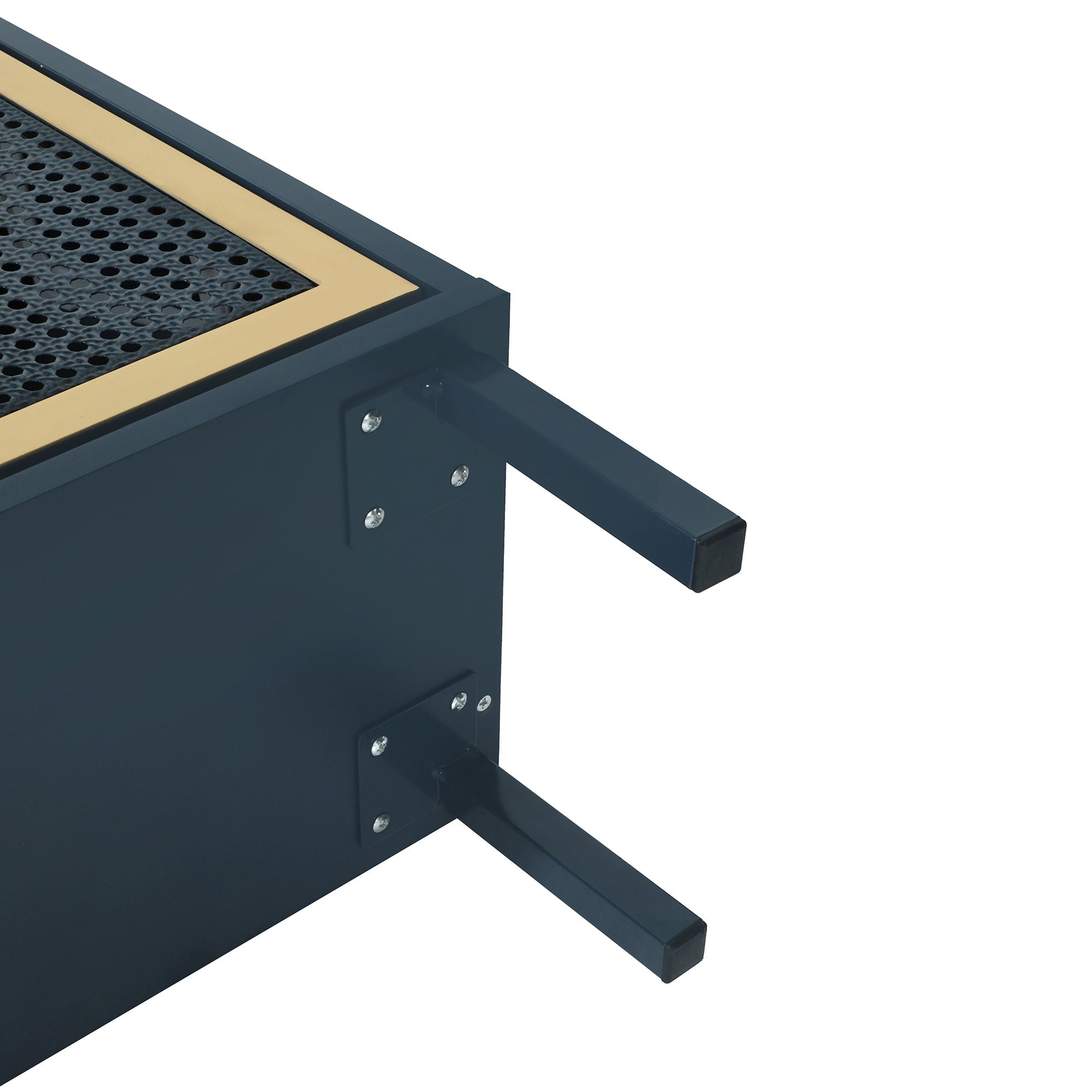 Modern Rattan 3 Door Shoe Rack Cabinet for Entryway