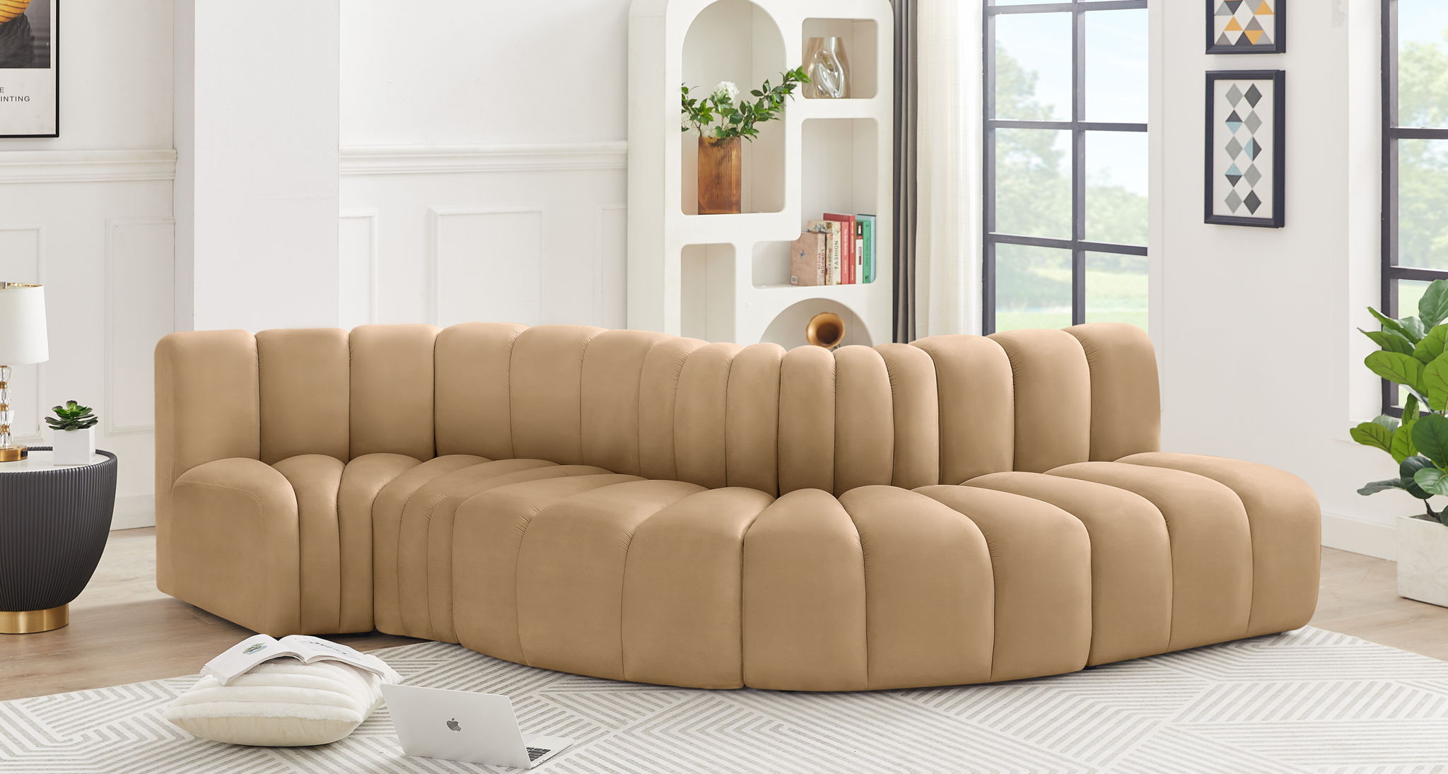 Arc - Velvet 5 Piece Modular Sofa