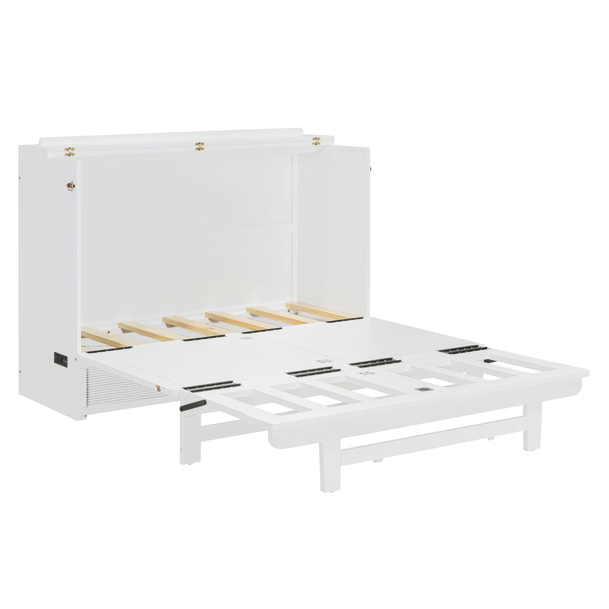 Murphy Bed With Large Drawer, USB Ports And Outlets