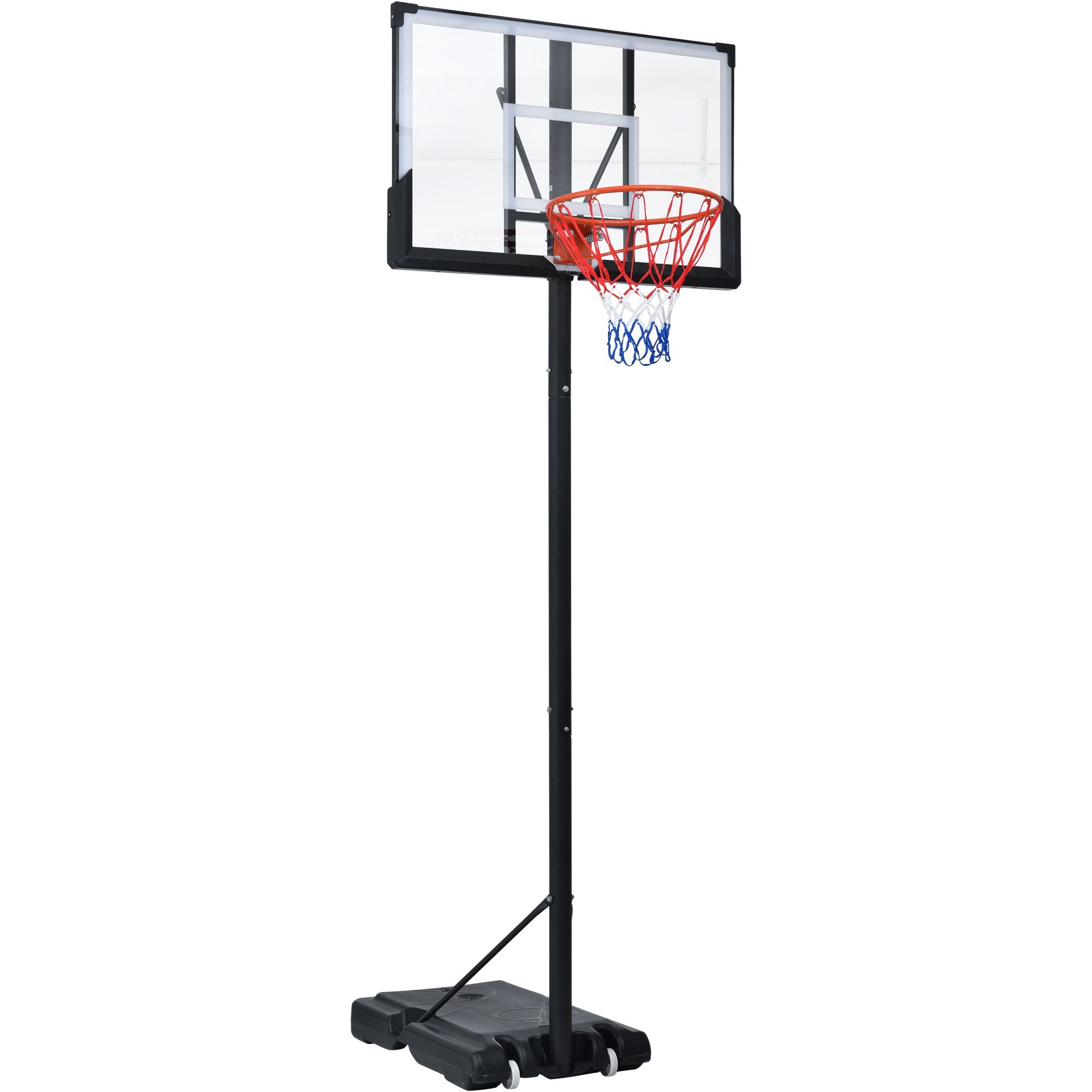 Portable Basketball Hoop Basketball System 4.76-10Ft Height Adjustable For Youth Adults LED Basketball Hoop Lights, Colorful Lights, Waterproof, Super Bright To Play At Night Outdoors, Good Gift For Kid