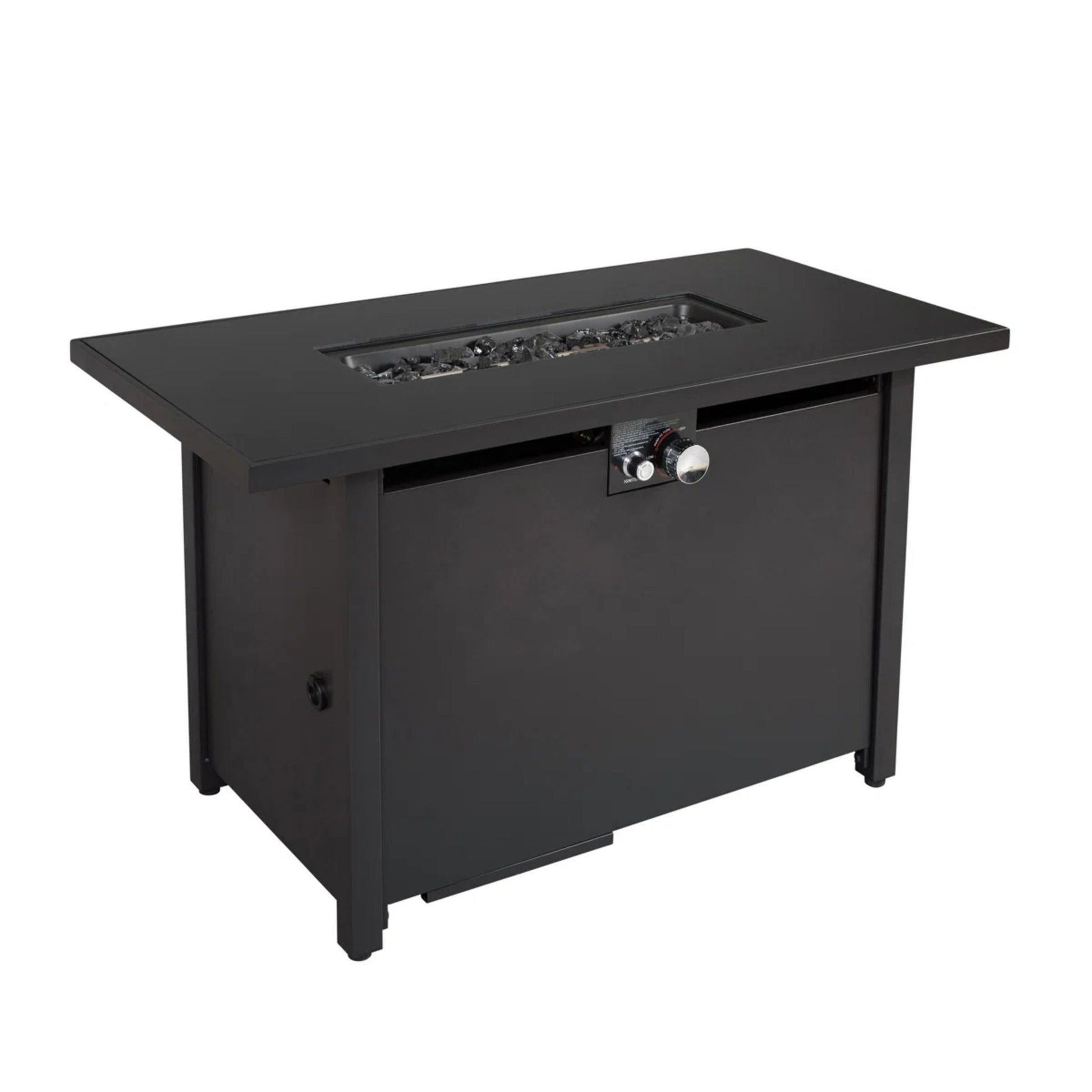 Rectangle Fire Pit, Fuel Versatility - Black - Best Buy Furniture