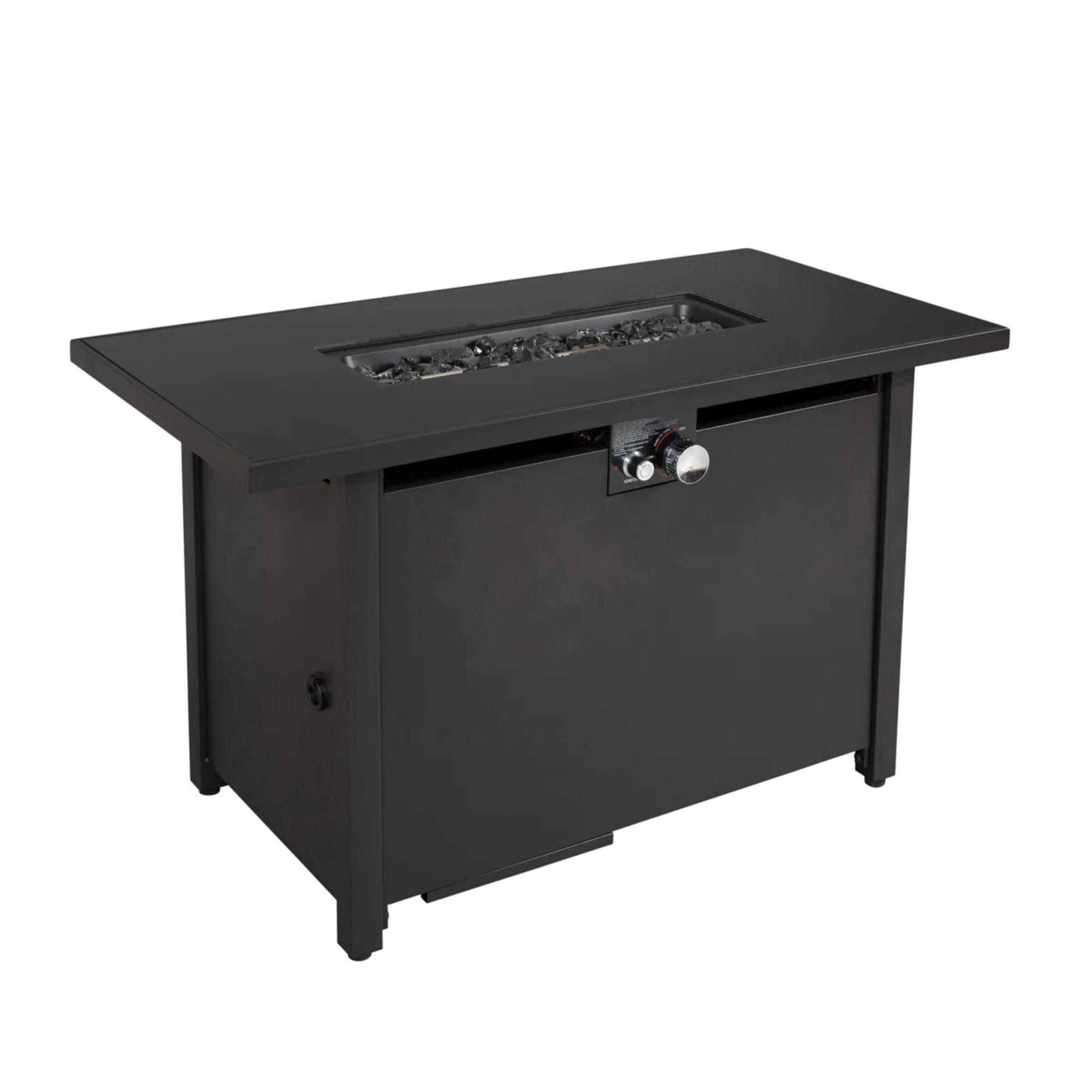 Rectangle Fire Pit, Fuel Versatility - Black - Best Buy Furniture