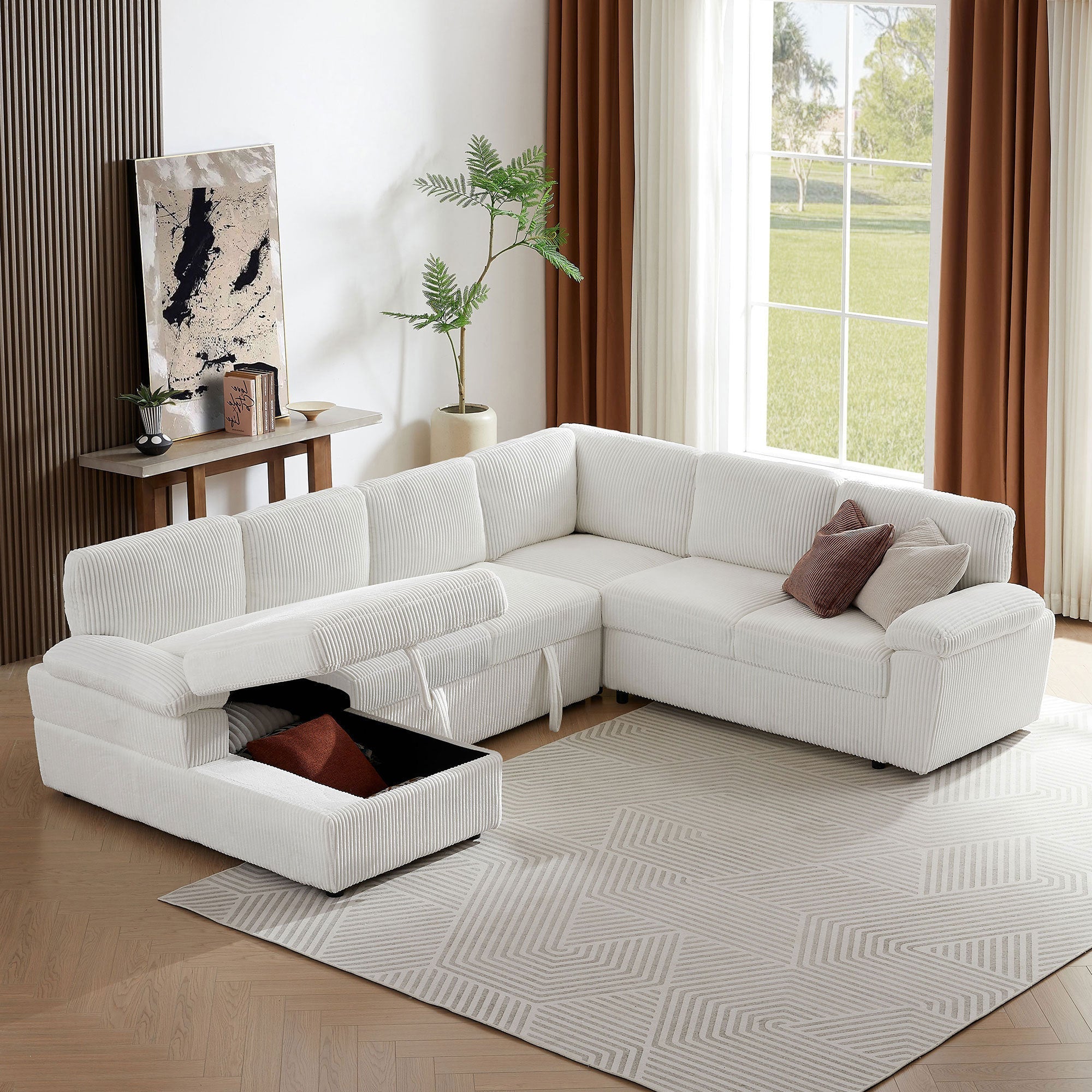 Oversized Modular Storage Sectional Sofa Couch