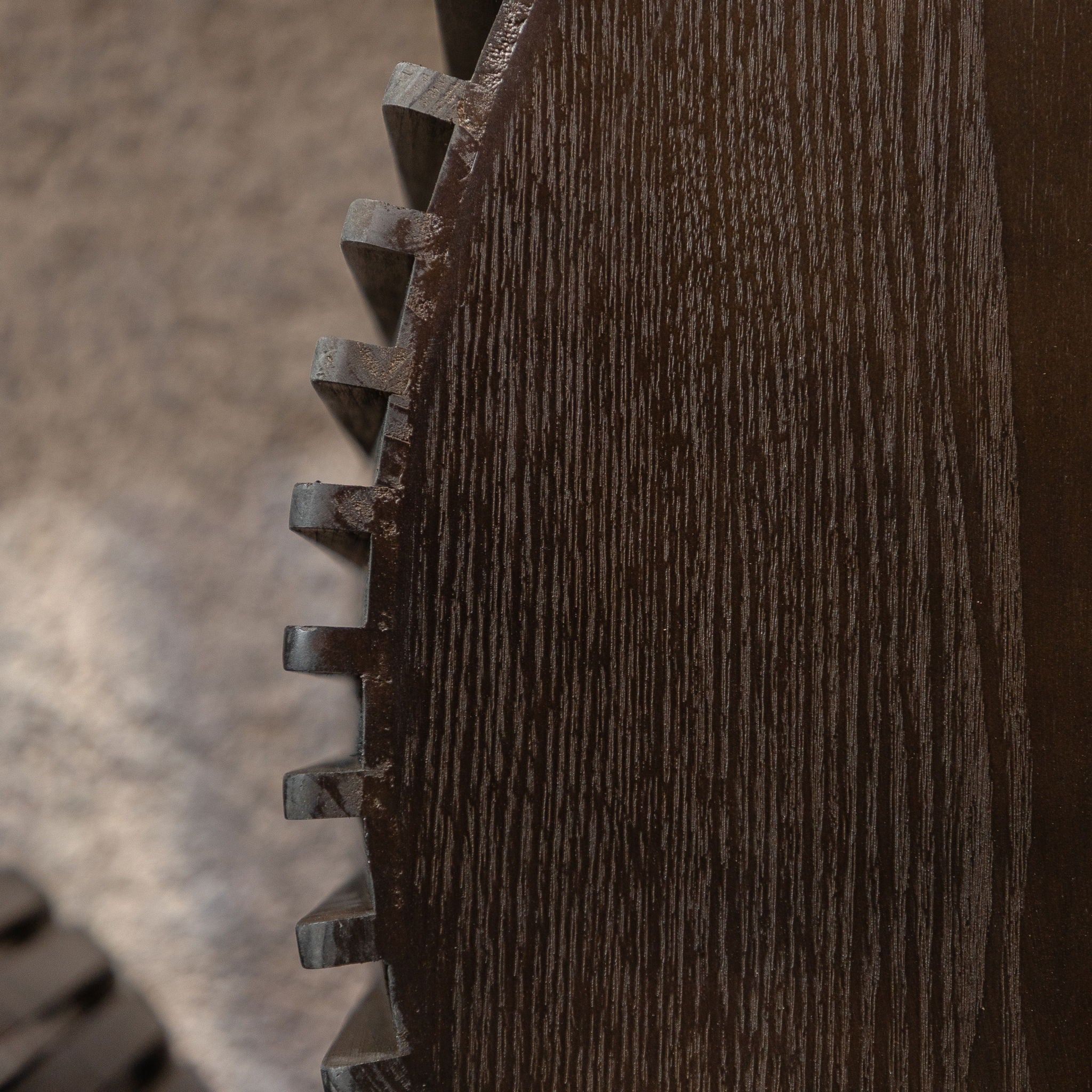 Cylindrical Coffee Table With Vertical Texture Relief